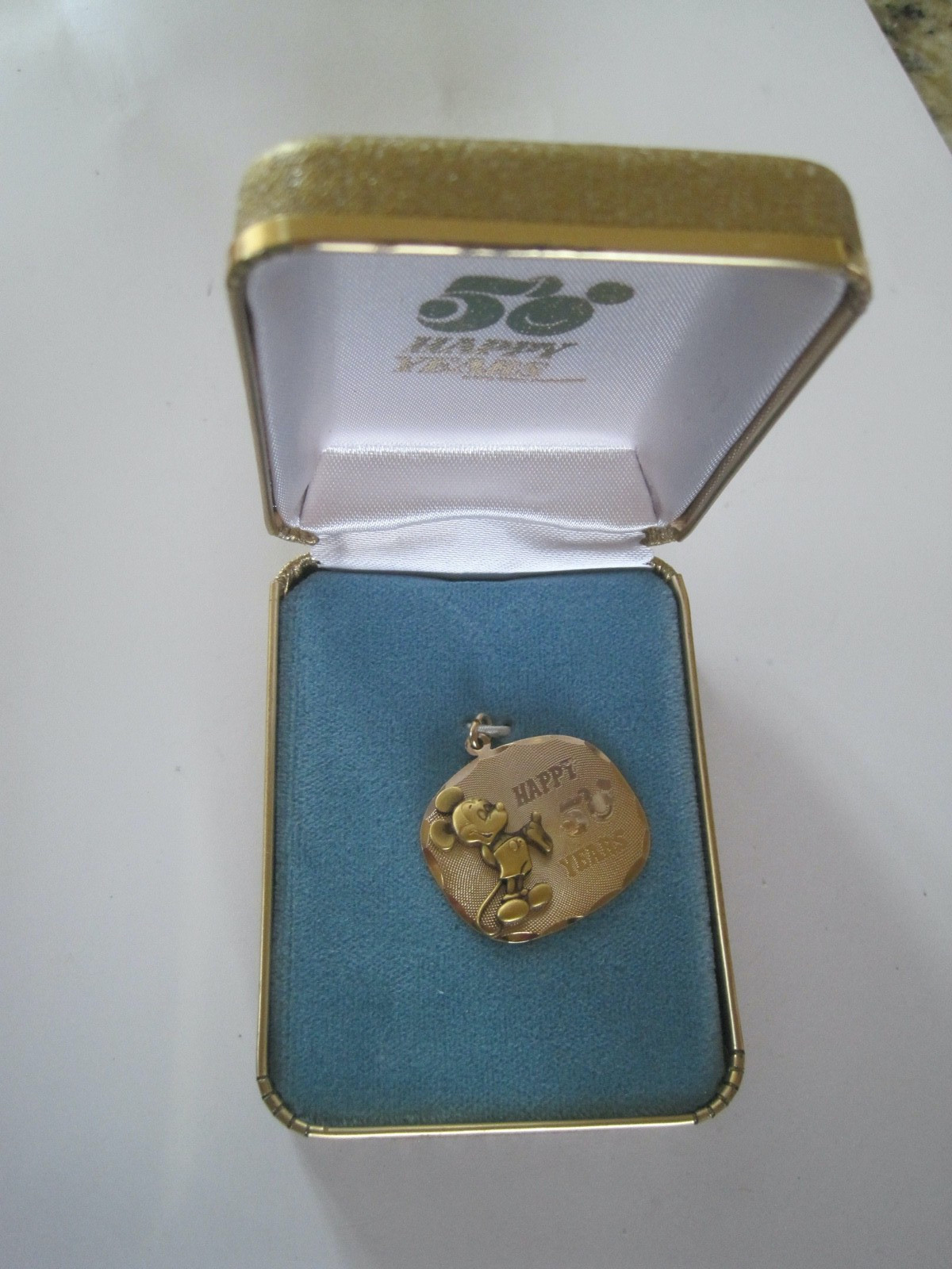 Happy 50 Years Disney Mickey 1970s Pendant W/ Box