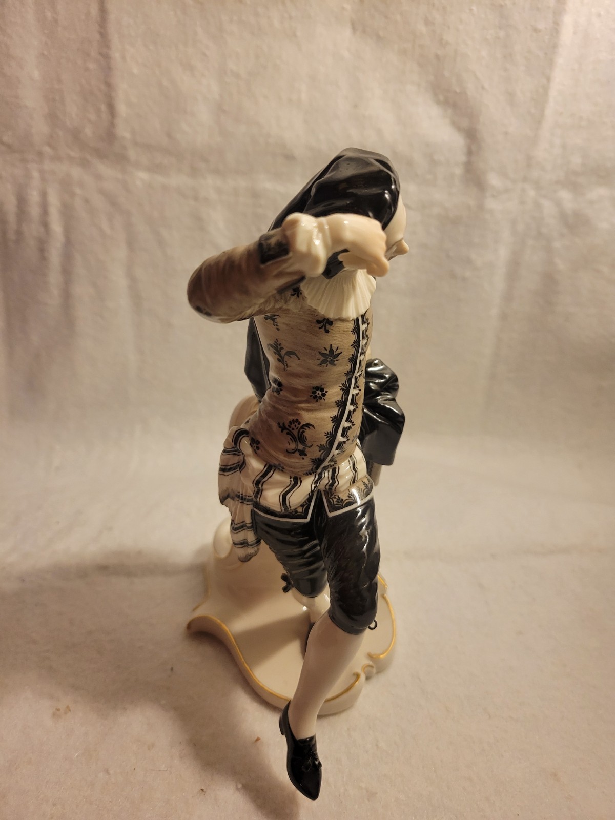 Nymphenburg Figurine, Scaramuz, Bustelli, White Porcelain, Early 1900s, Rare