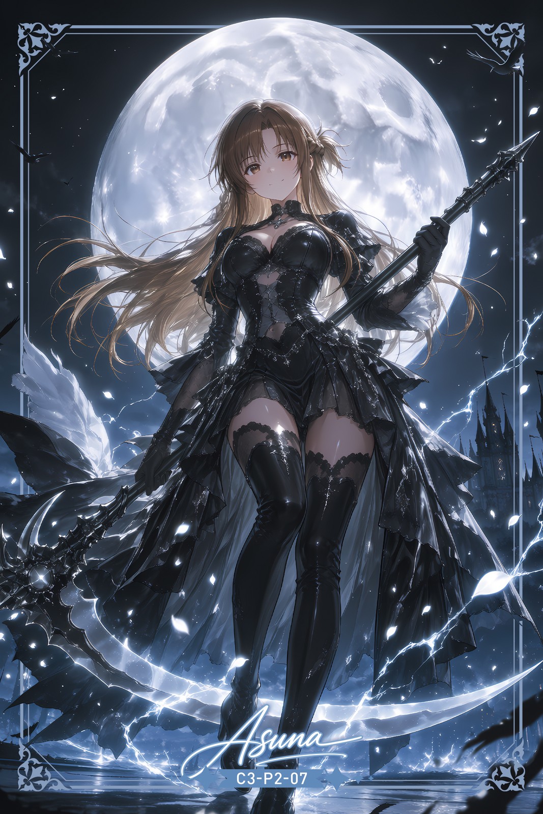 Asuna Waifu Card Anime Girl Fanart Card Oversized Board A5 With NFC Chip