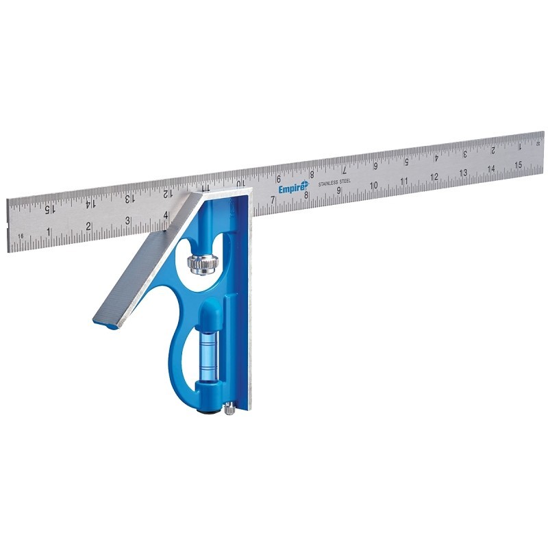 Empire True Blue Series E280 Combination Square, Stainless Steel Blade, 16 in L Empire True Blue Series E280 Combination Square, Stainless Steel Blade, 16 in L
