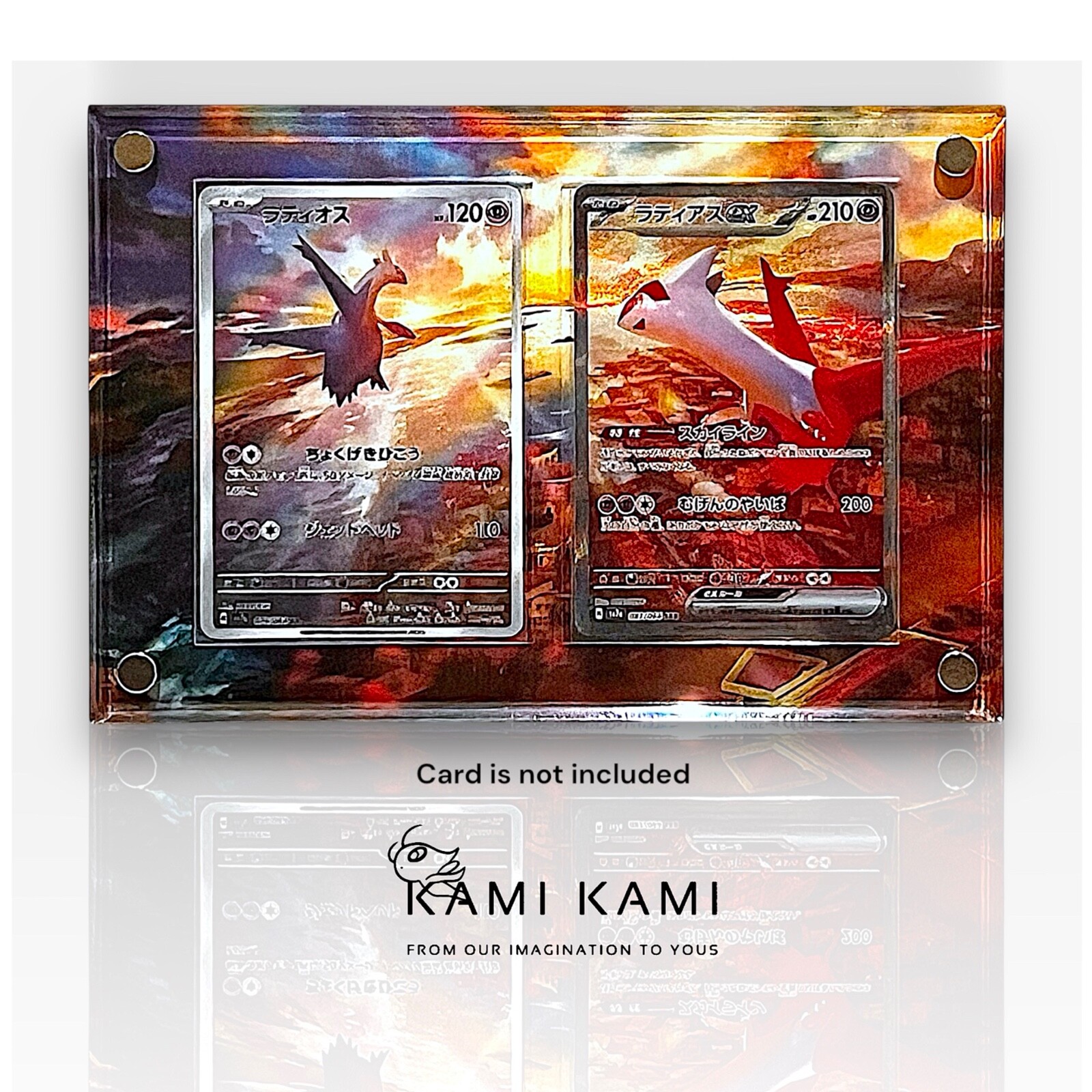 Latias ex sar Latios ar Custom Pokémon Card Display Frame Case
