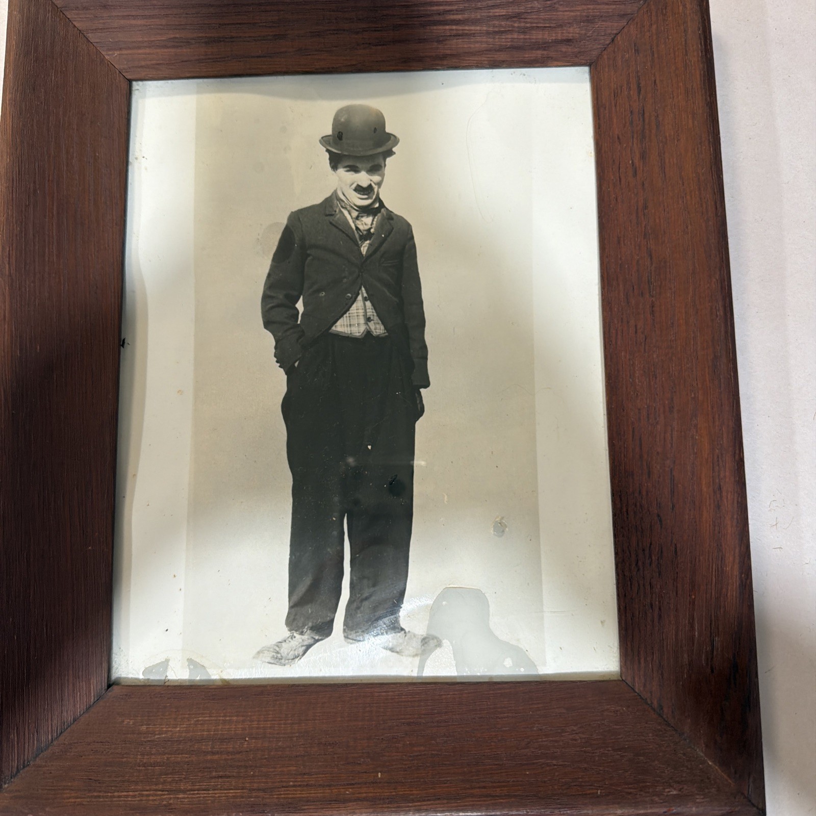 Charlie Chaplin Photo Portrait, framed