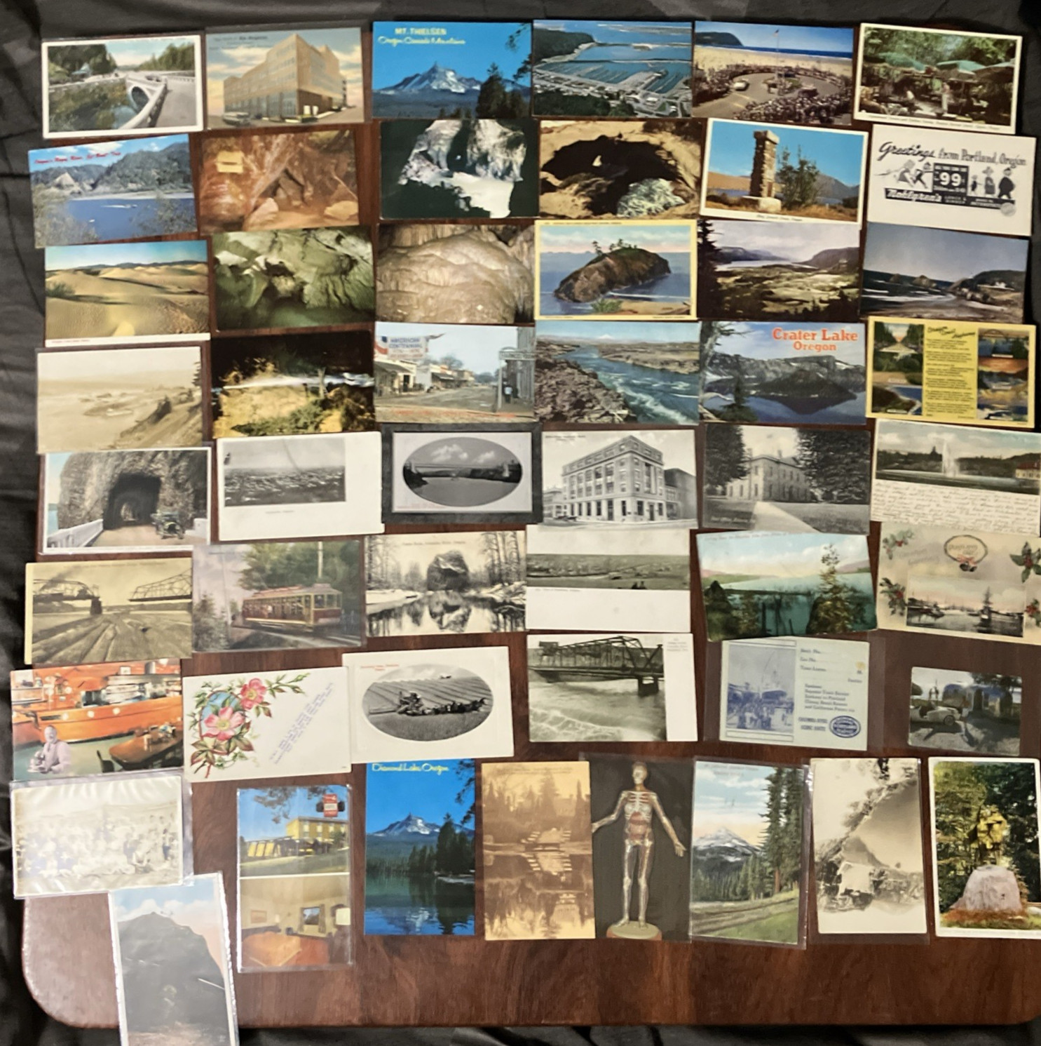 Vintage Oregon Postcards Lot of 100+ Has RPPC's -has postmarked 1907-1920's (I)