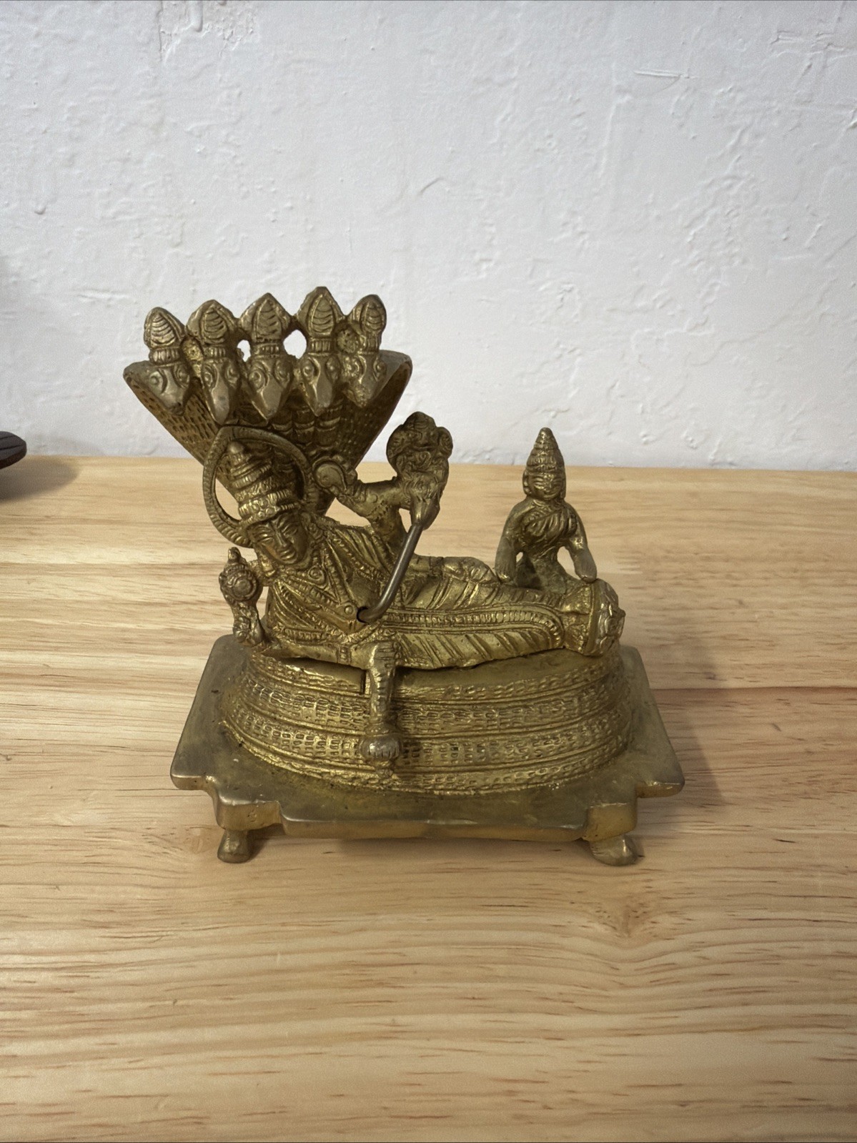 Vishnu Laxmi Sitting On Sheshnag - Lord Narayan Rest in Vainkunt Dham Metal Idol