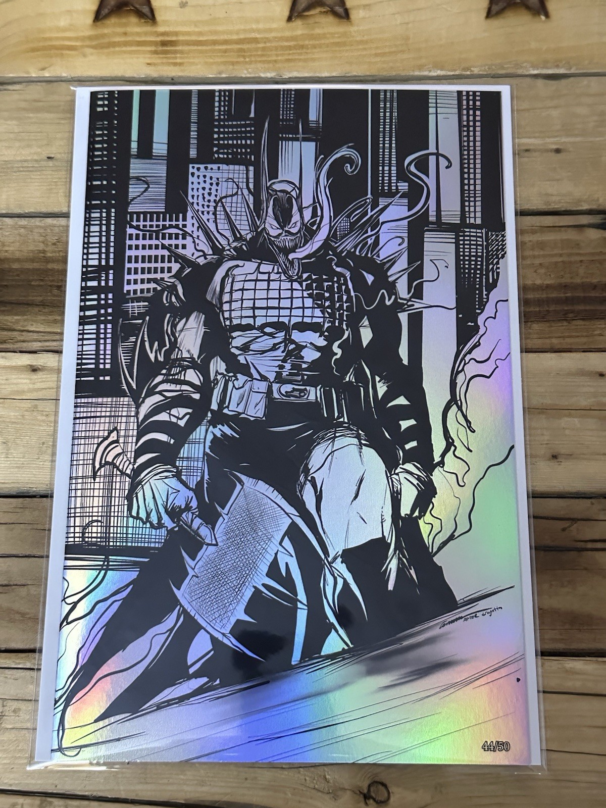 Venomized Absolute Batman Gorkem Demir Silver Foil Art Book - 44 /50