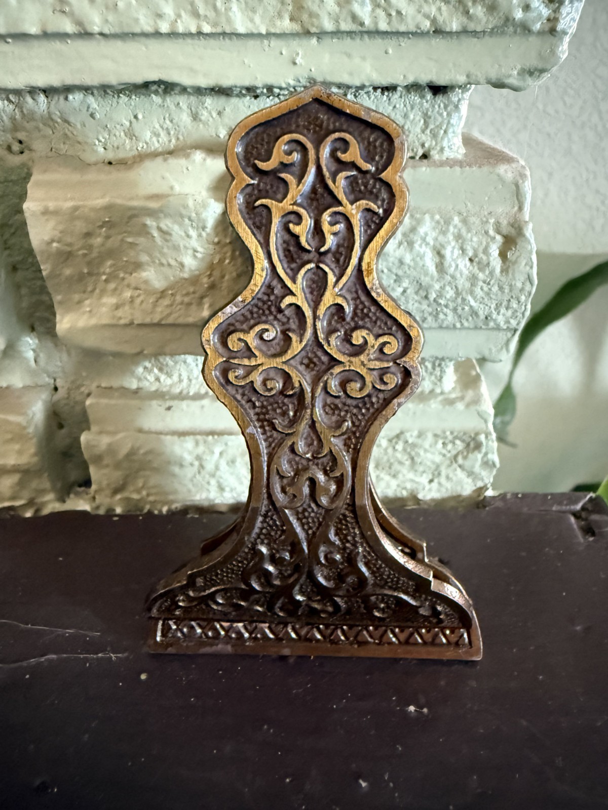 Large Antique Victorian Aesthetic Movement Bronzed Cast Iron Letter Paper Clip