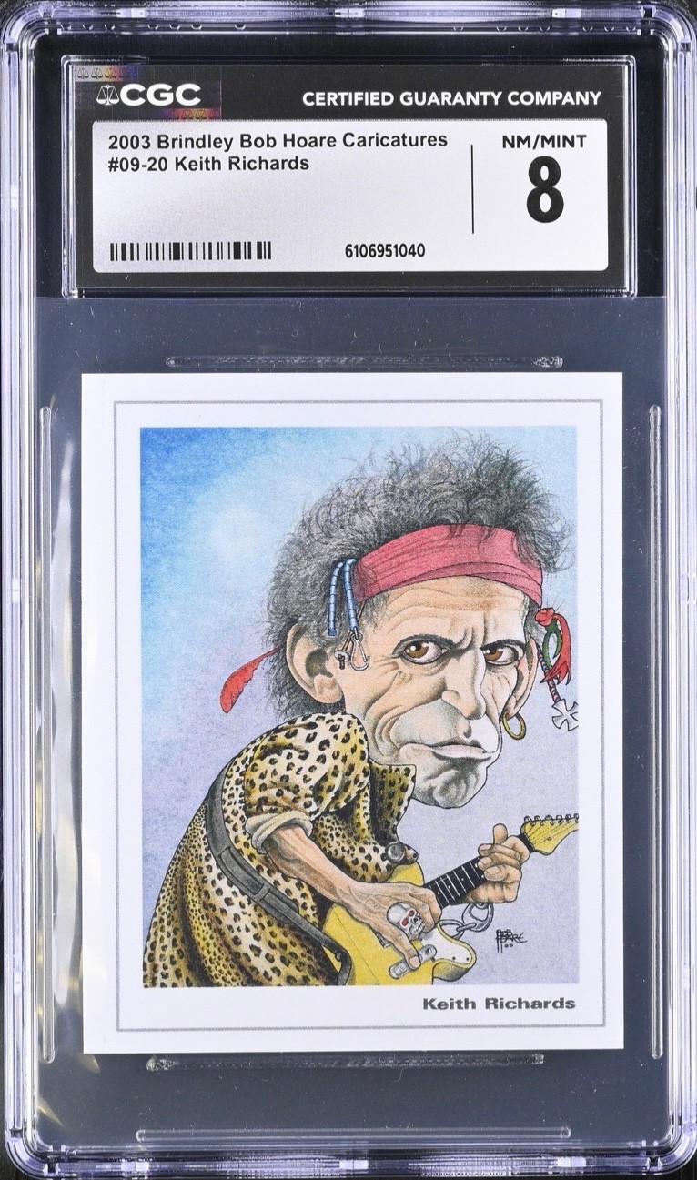 2003 Brinkley Bob Hoare Caricature KEITH RICHARDS CGC 8 Pop 1 highest
