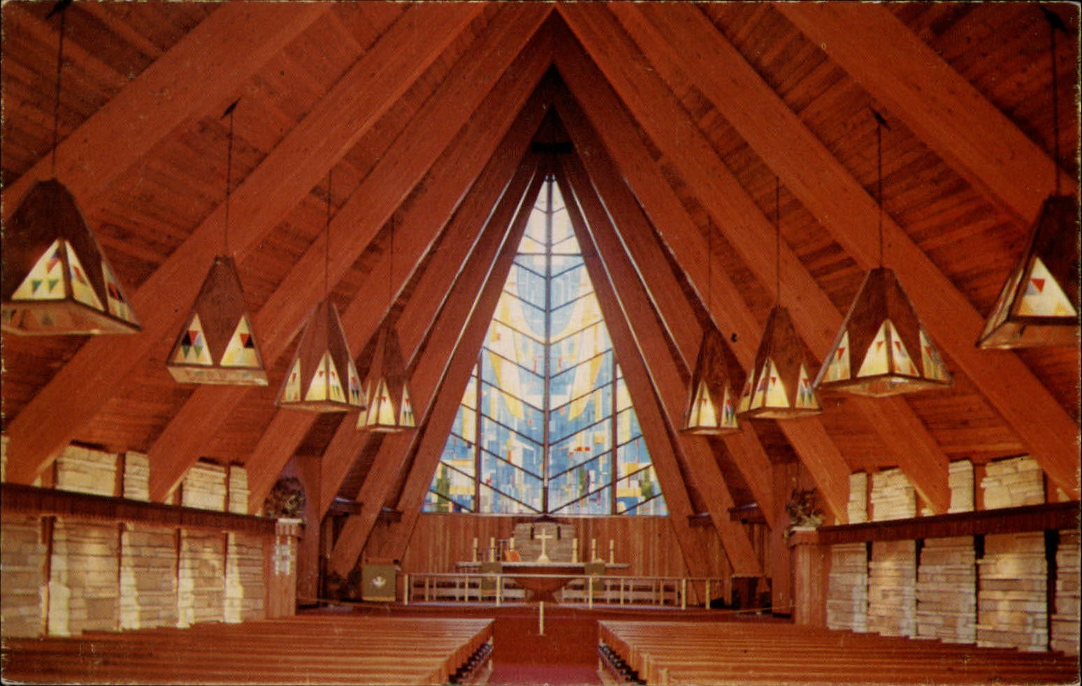 Interior Sunny Isles Lutheran Church Miami Beach Florida ~Arts & Crafts lighting