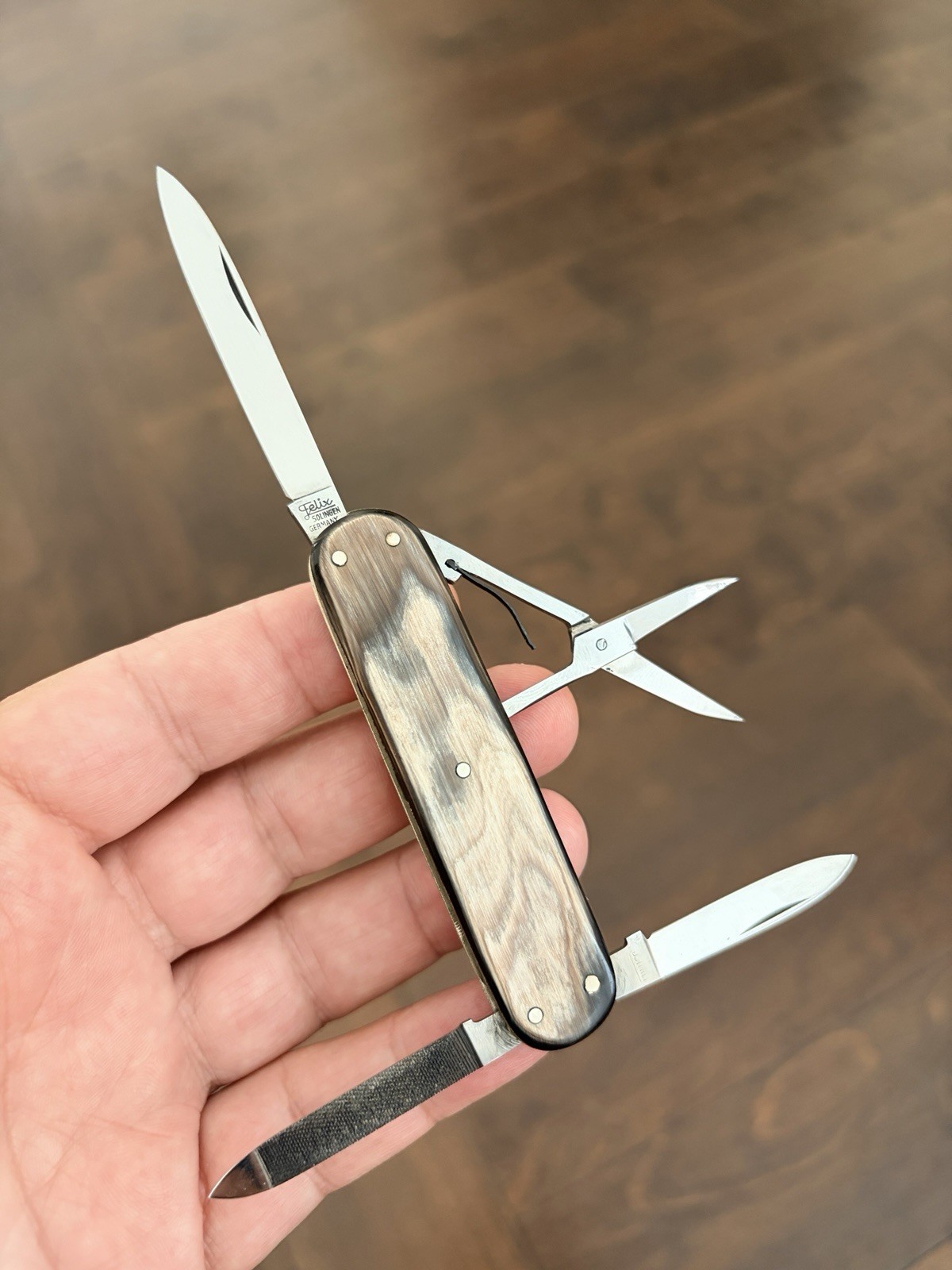 EXCELLENT - Vintage FELIX Solingen Gentleman Pocket Knife / Buffalo Horn