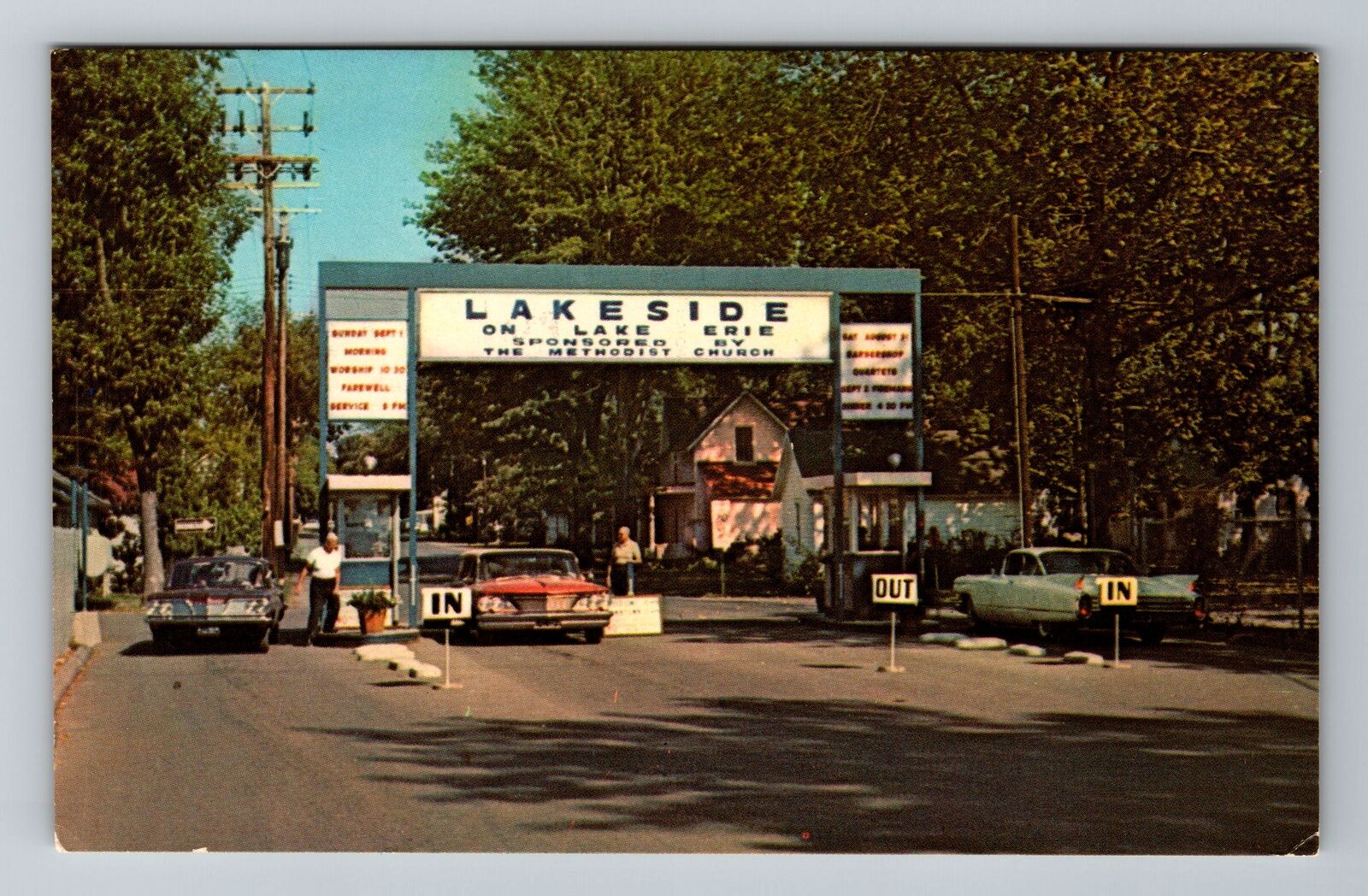 Lakeside OH-Ohio, Main Entrance Lakeside-on-Lake Erie, Antique Vintage Postcard