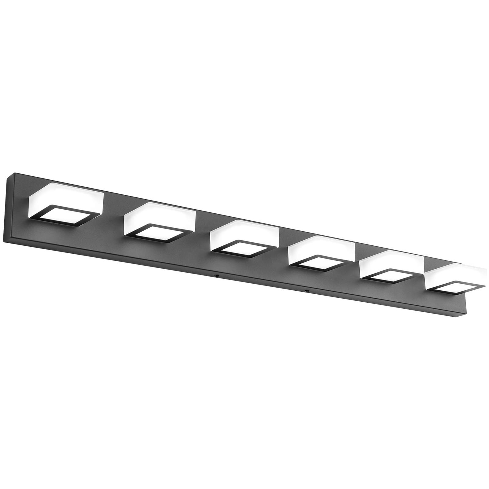 Ralbay Modern Black Vanity Lights Fixtures 6 40.4 inch, Black-White light