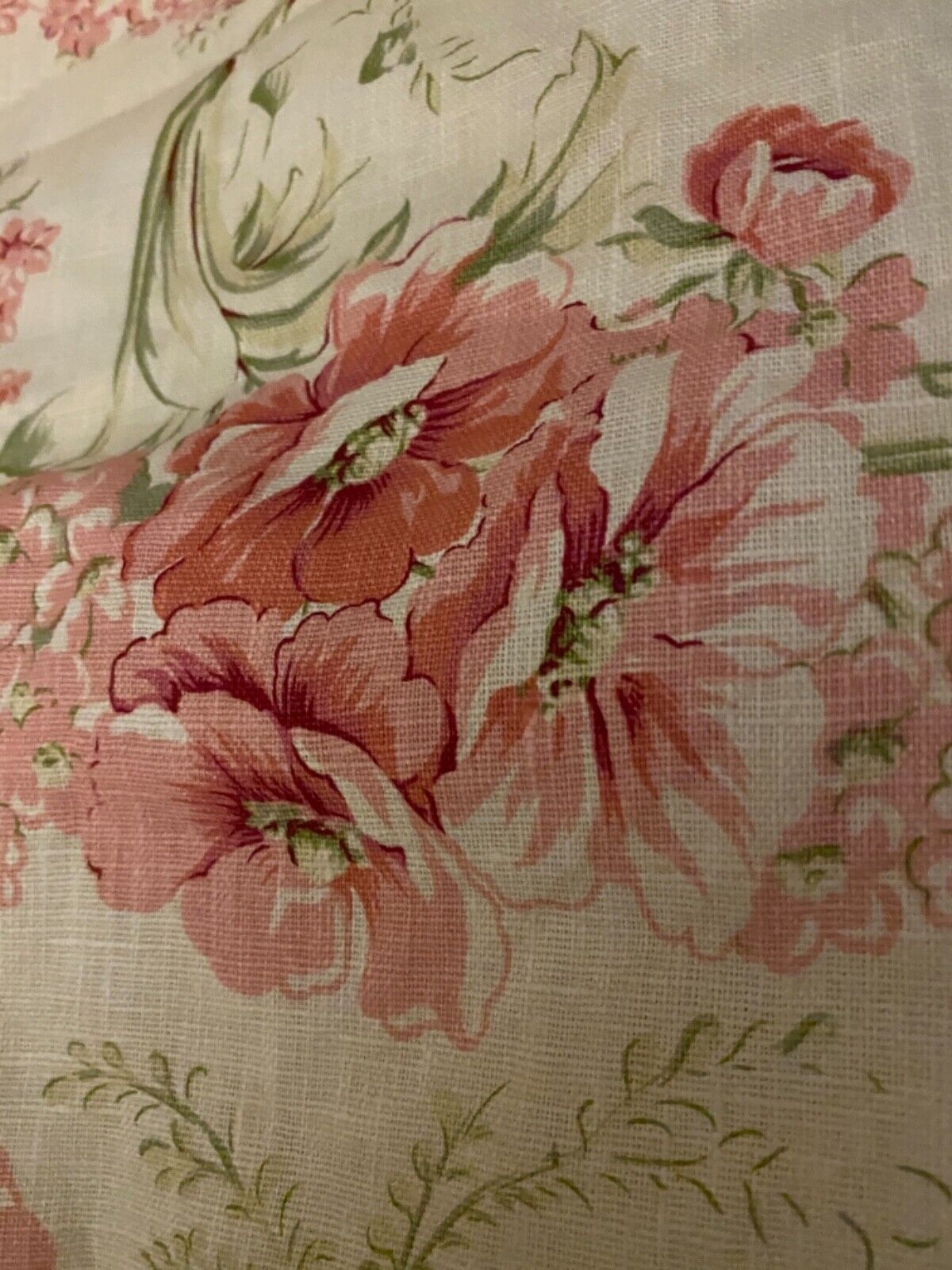 Cabbage Rose Linen Fabric by Noveltex