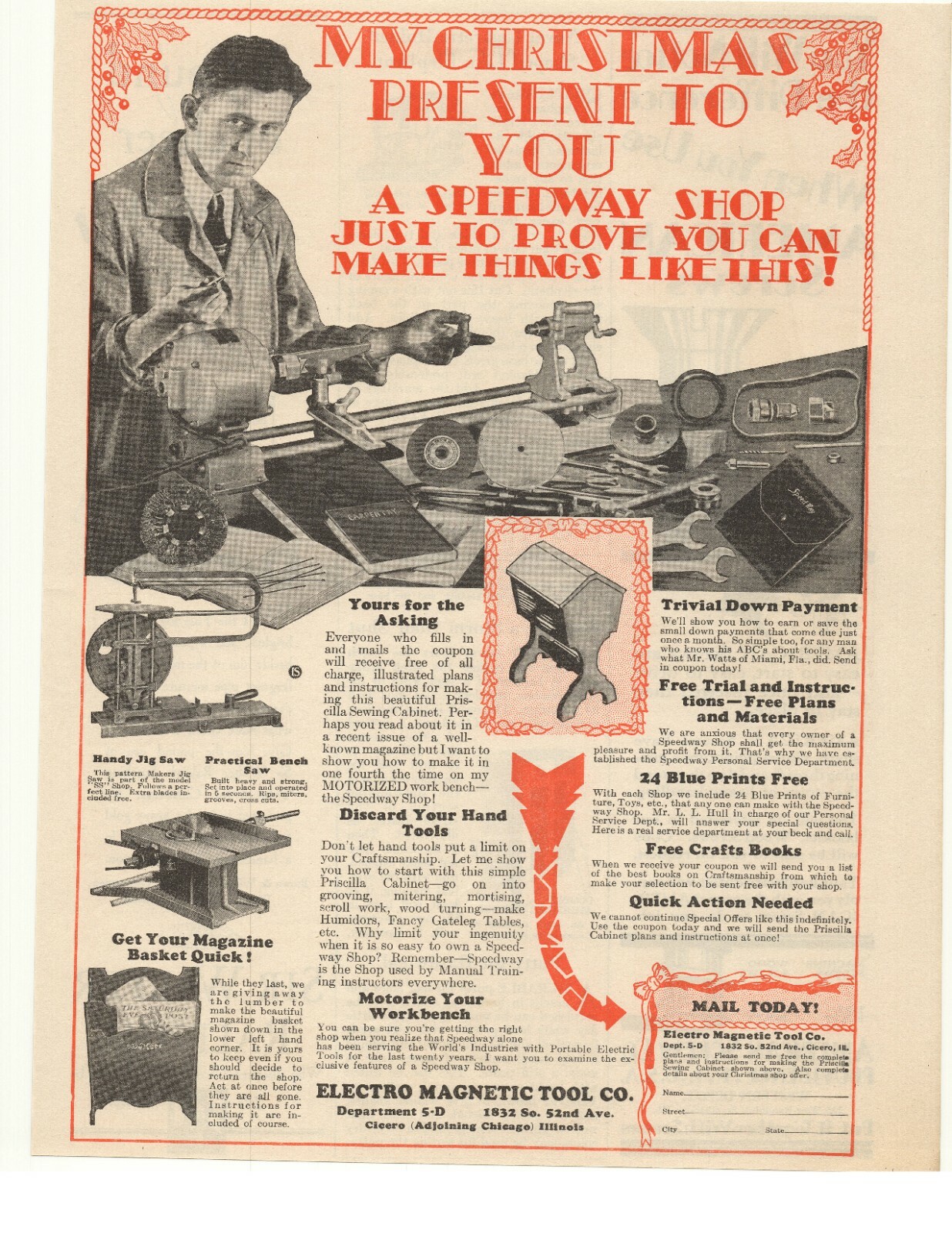 1928 Electro Magnetic Tool Co. Advertisement Cicero, Illinois