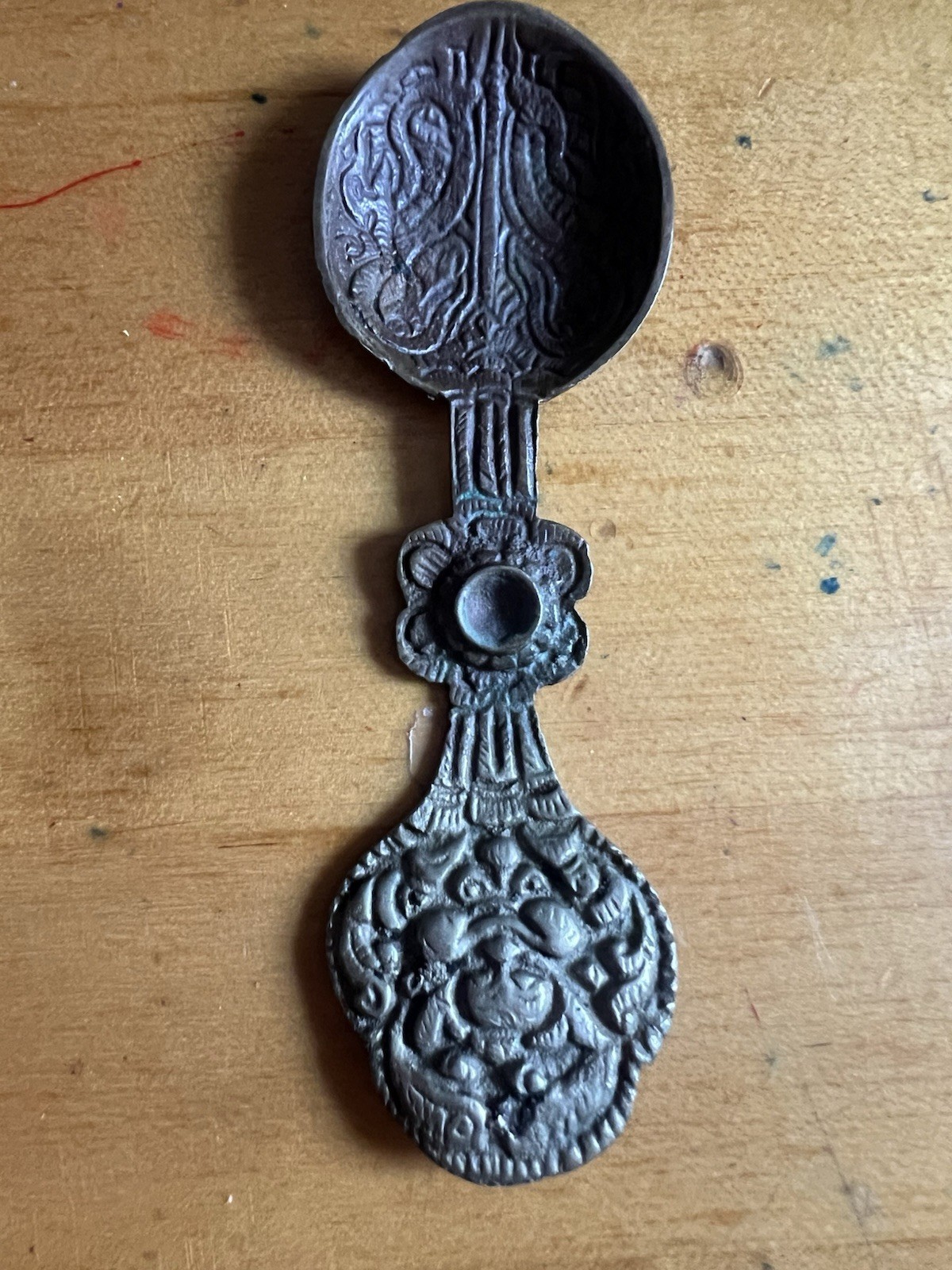 ANTIQUE TIBETAN RITUAL BRASS/CAST BRONZE CEREMONIAL 4.5