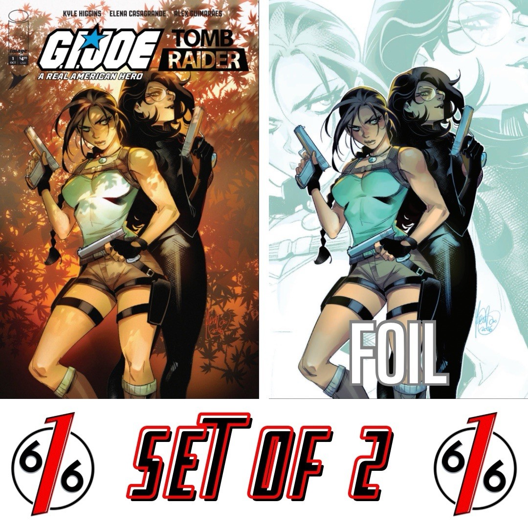 🔥 GI JOE TOMB RAIDER 1 MIRKA ANDOLFO Trade & FOIL Variant AB Set LTD 750