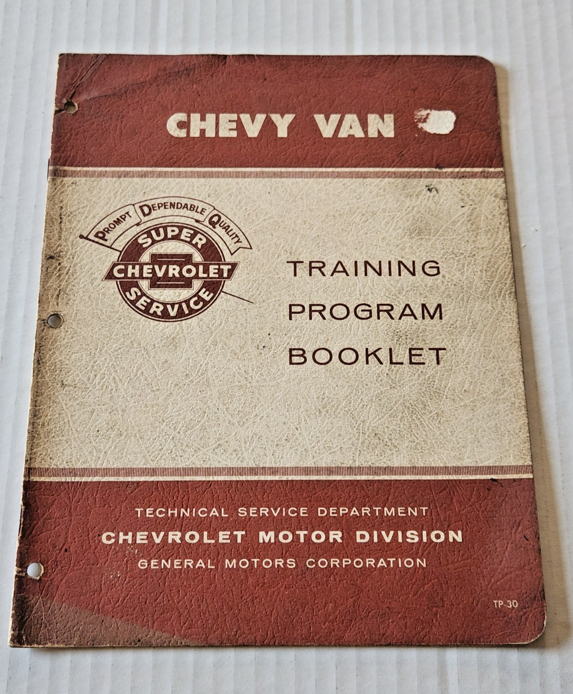 1963 Chevy Van Training Program Booklet Chevrolet Motor Division General Motors