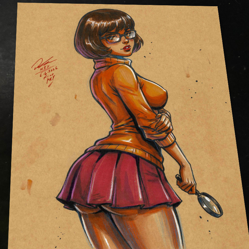 Velma Dinkley Scooby-Doo Art Print Signed 8.5x11 | Art by Keyeske Velma Dinkley Scooby-Doo Art Print Signed 8.5x11 | Art by Keyeske