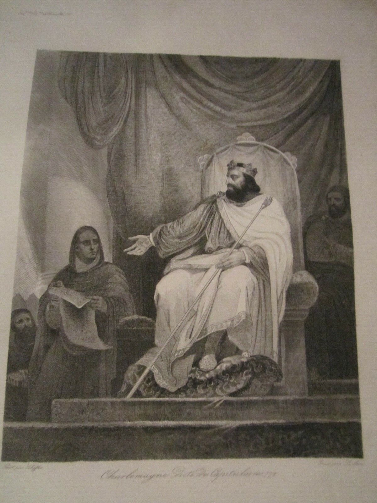 ANTIQUE ENGRAVING - CHARLEMAGNE   - DOCS
