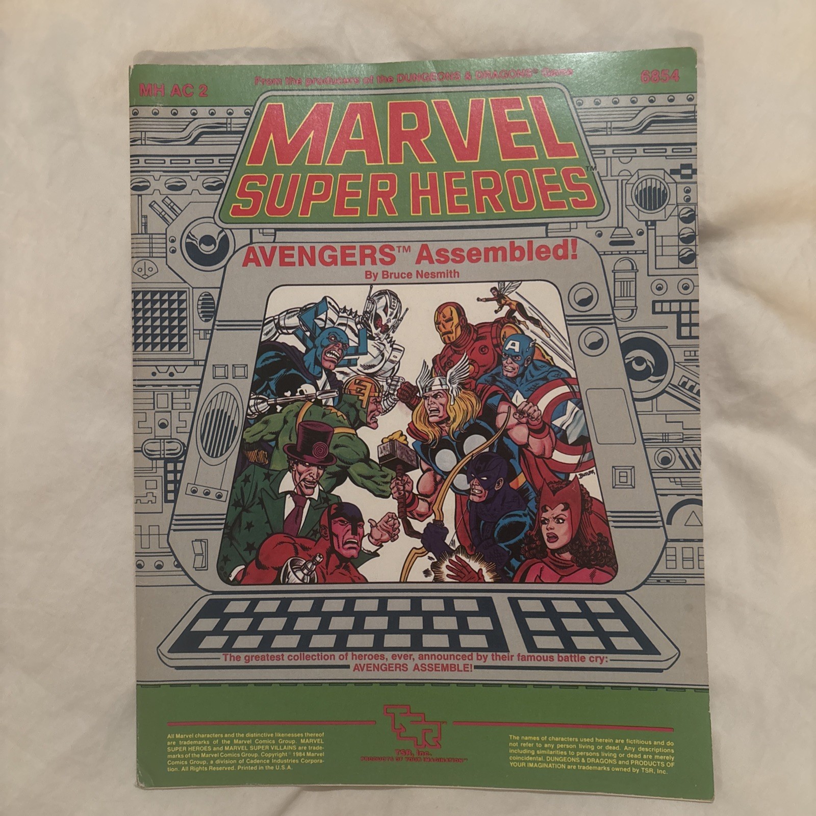 Marvel Super Heroes Avengers Assembled TSR RPG MH AC 2 6854 Captain America 