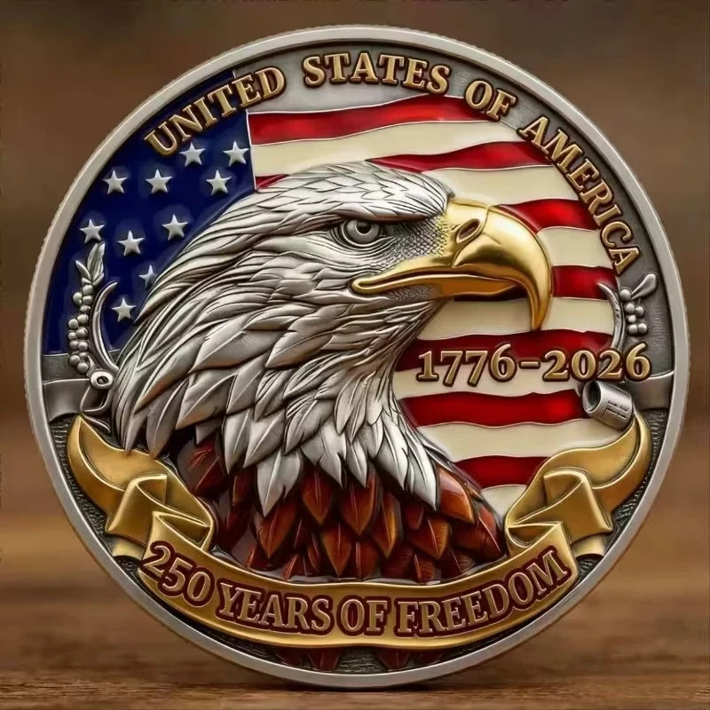 Eagle 250th Anniversary Commemorative Challenge Coin Featuring Advanced Relief