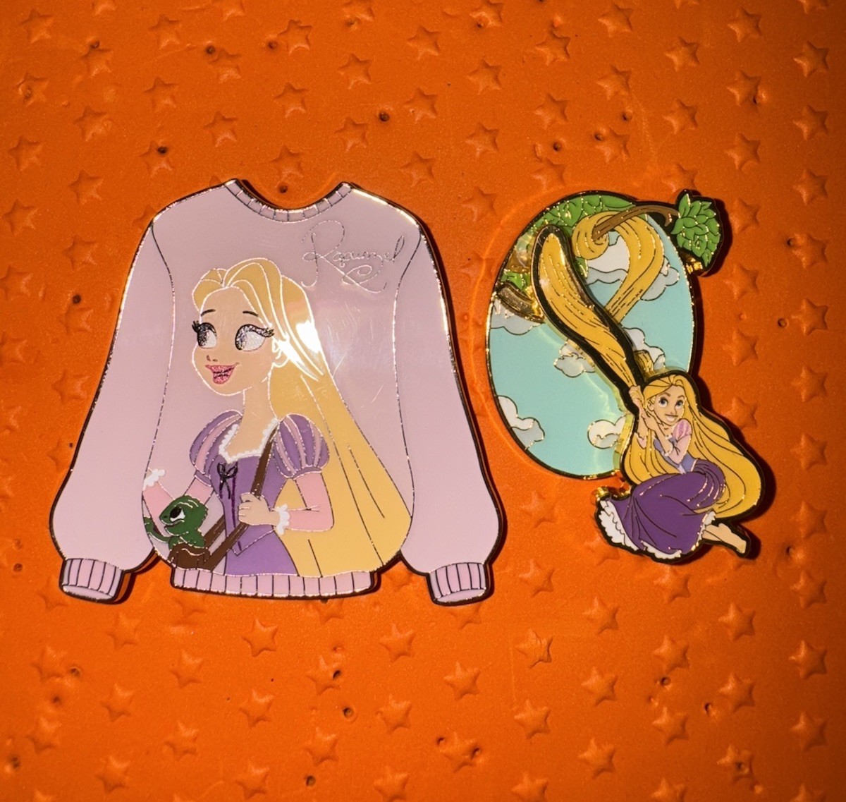 SDR Shanghai Sweatshirt Rapunzel Disney Pin and Loungefly Tangled Pin Set Of 2