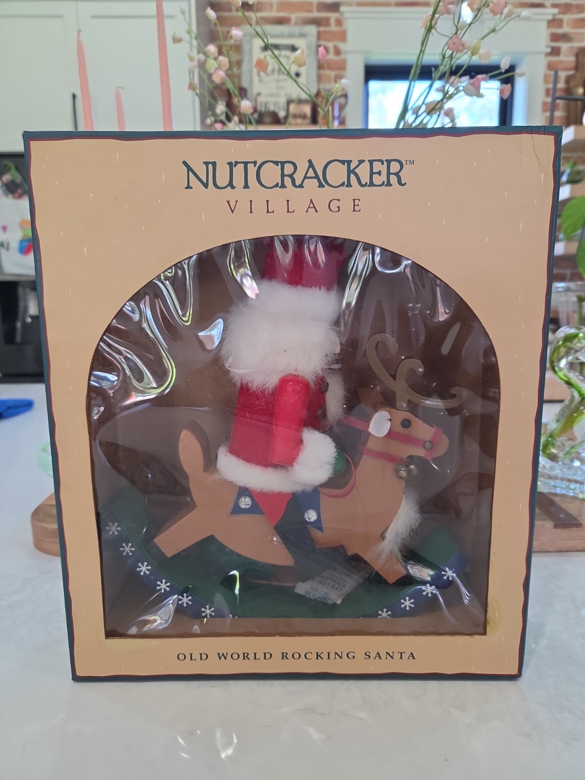 Vintage 1999 Nutcracker Village Old World Rocking Santa Christmas Holiday Decor 