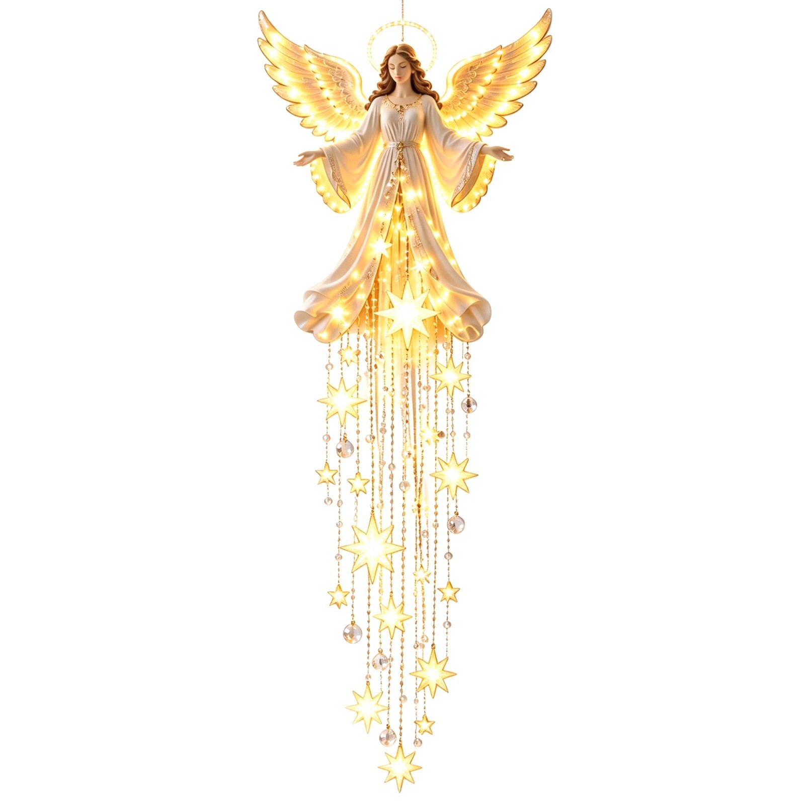 Angel Blessing Starfall Wall Light LED Angel Wall Decor Christmas Night Light