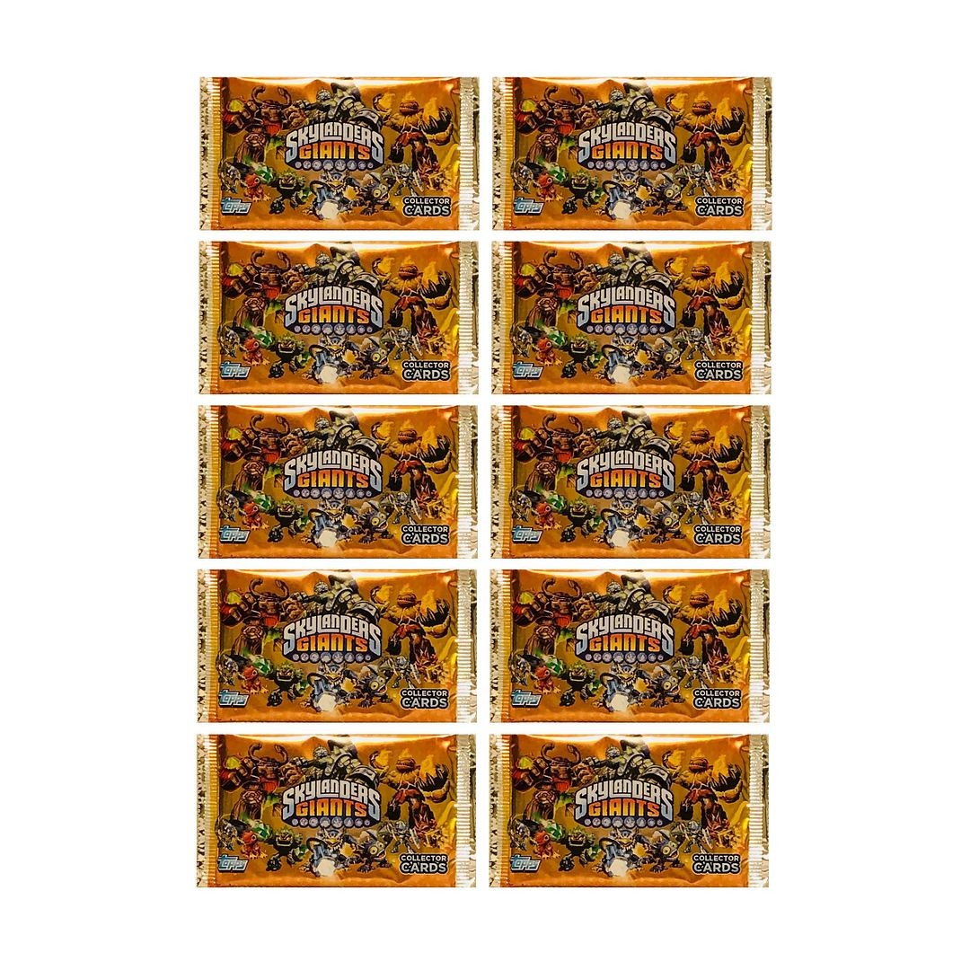 New Lot (10) x Topps Skylanders Giants Collector Trading Cards Booster Pack