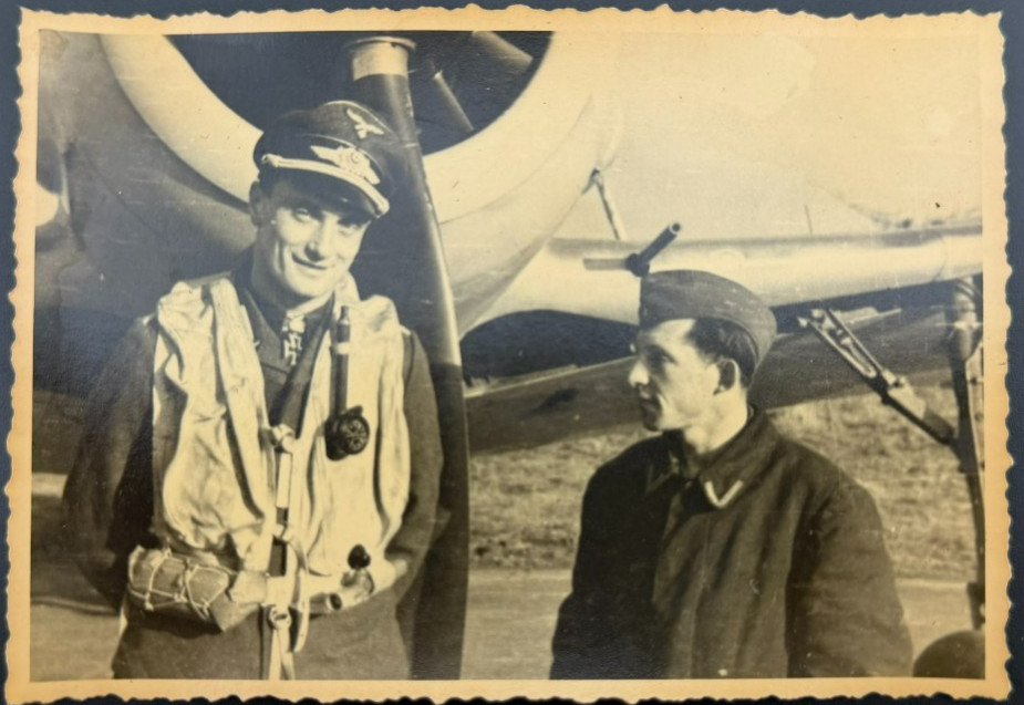 Vintage 1940s Photo German Aviation Pilot Aviator Airfield Aircraft Uniform
