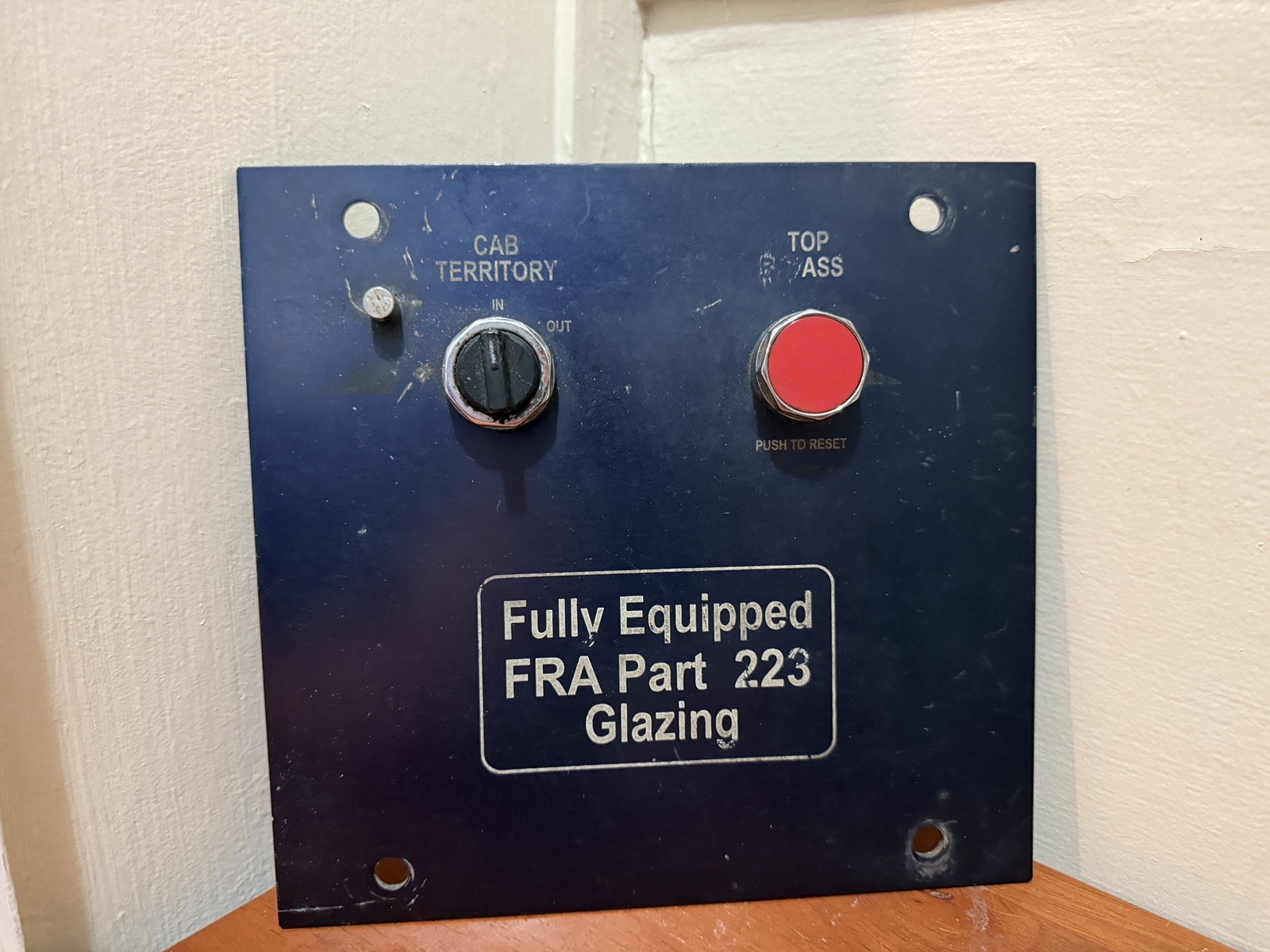 Authentic Amtrak AEM-7 Control Panel FRA Part 223 From Locomotive Railroad