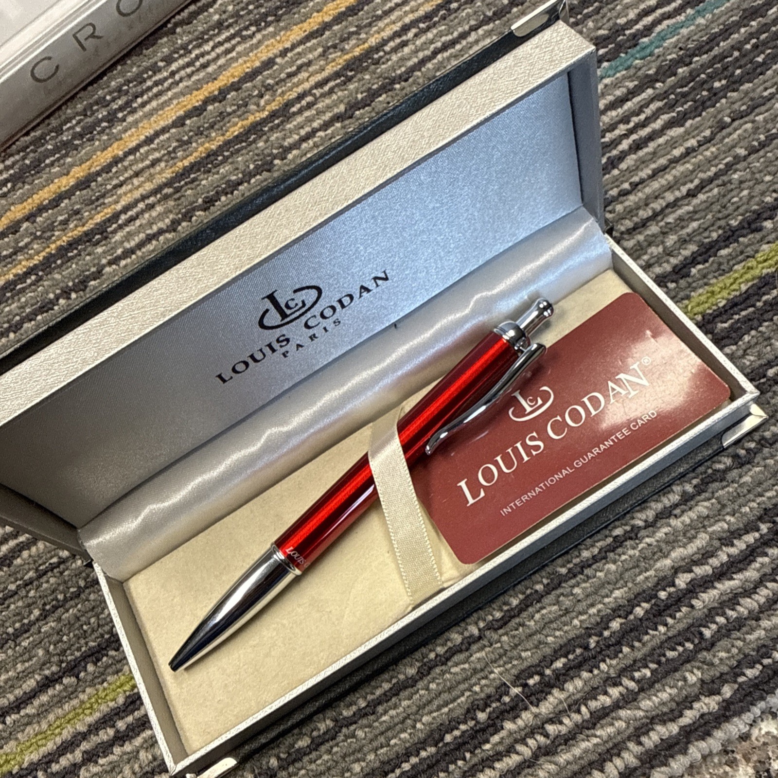 Louis Codan Pen Ball Point Red and Silver Pen NOS In Box Vintage Louis Codan Pen Ball Point Red and Silver Pen NOS In Box Vintage