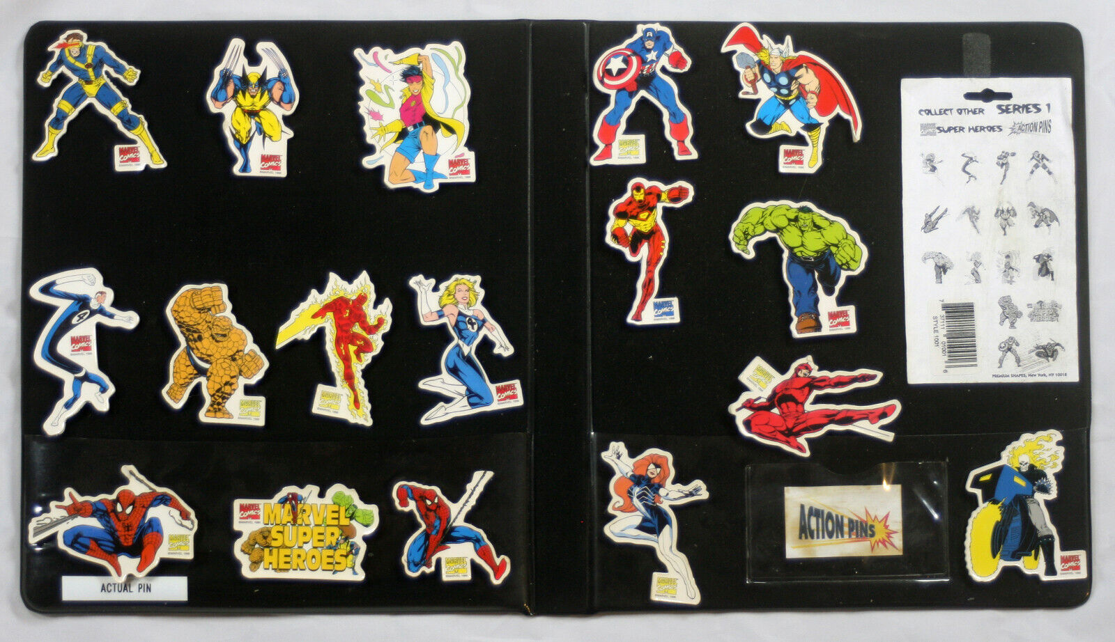 1996 Marvel Action Pin Sales Kit: COMPLETE SET:  VERY RARE  Only 3 Issued  