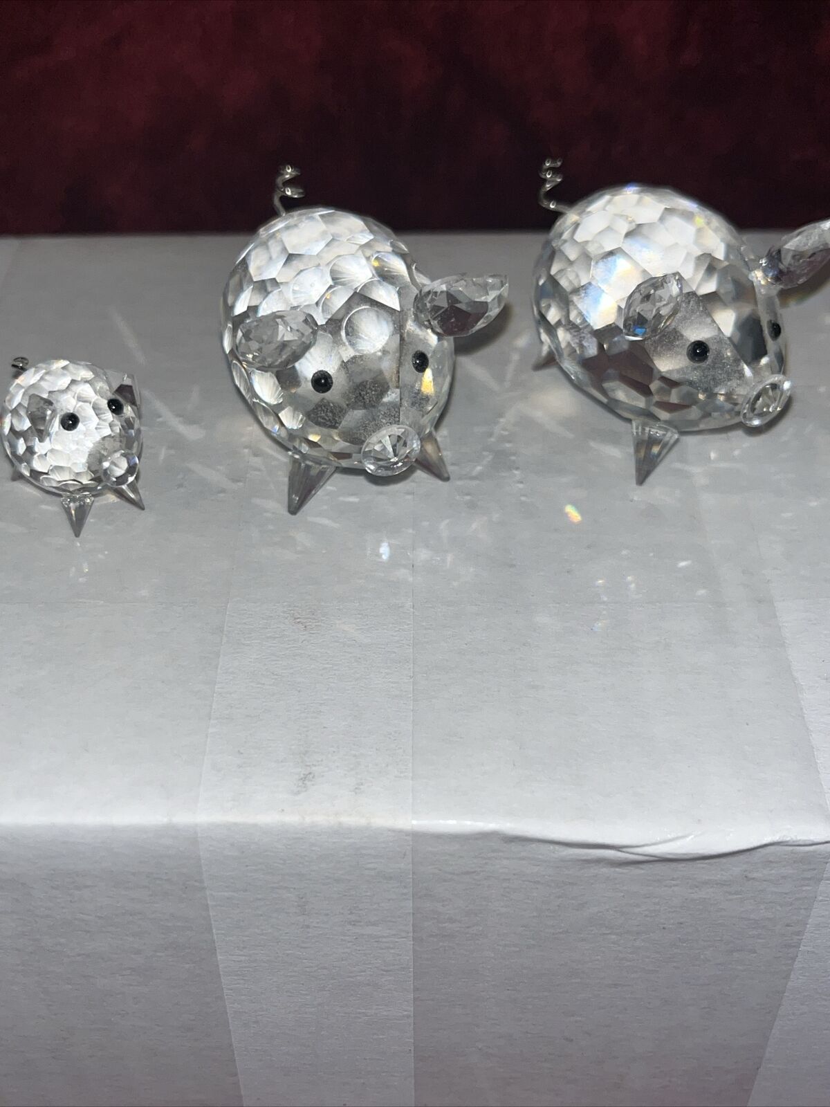 Beautiful Swarovski Crystal Pigs Set Of 3