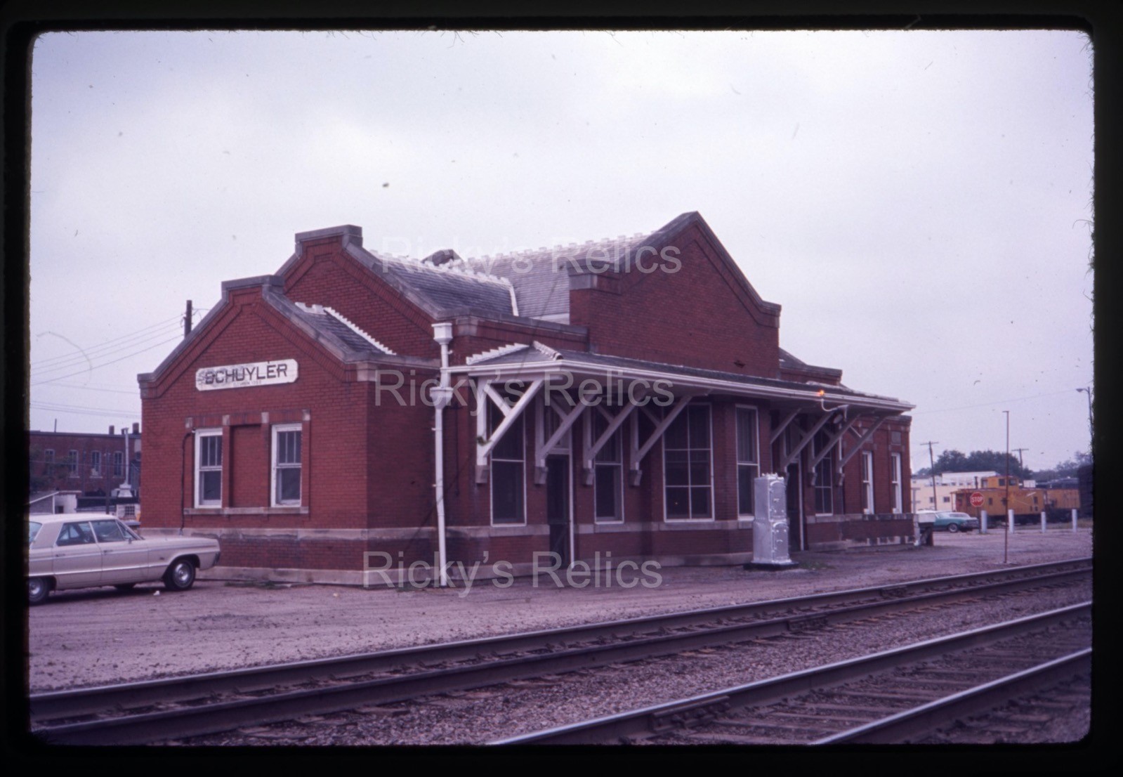 Original Slide UP Depot/Station Union Pacific Schuyler NE 1973