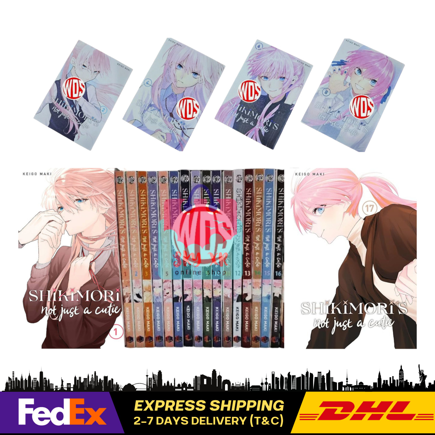 Shikimori's Not Just A Cutie Vol. 1-17 FULL SET Manga English Version Comic