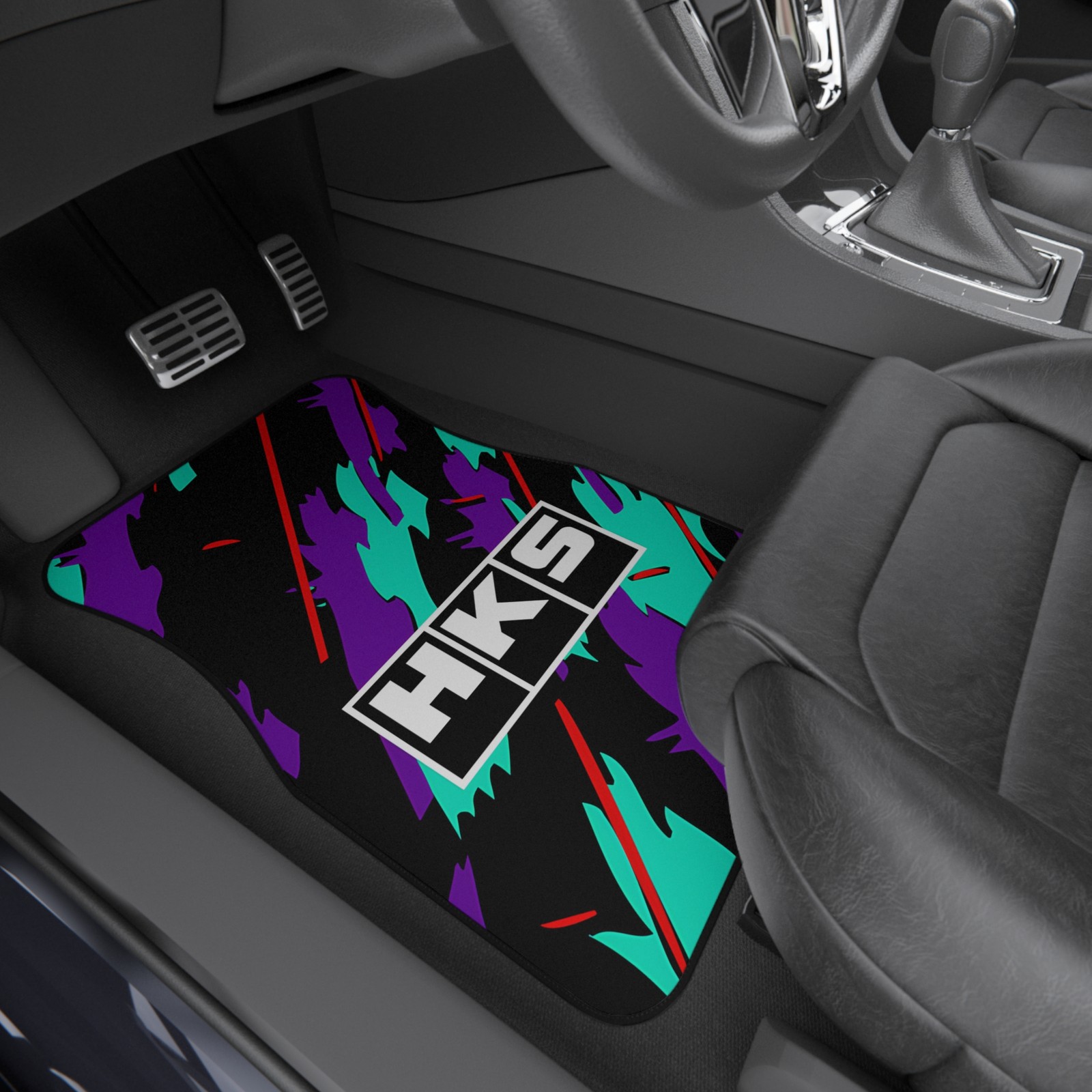 Retro HKS JDM Car Mats Set Of 4, For 90's HKS Fans, Custom Floor Liners