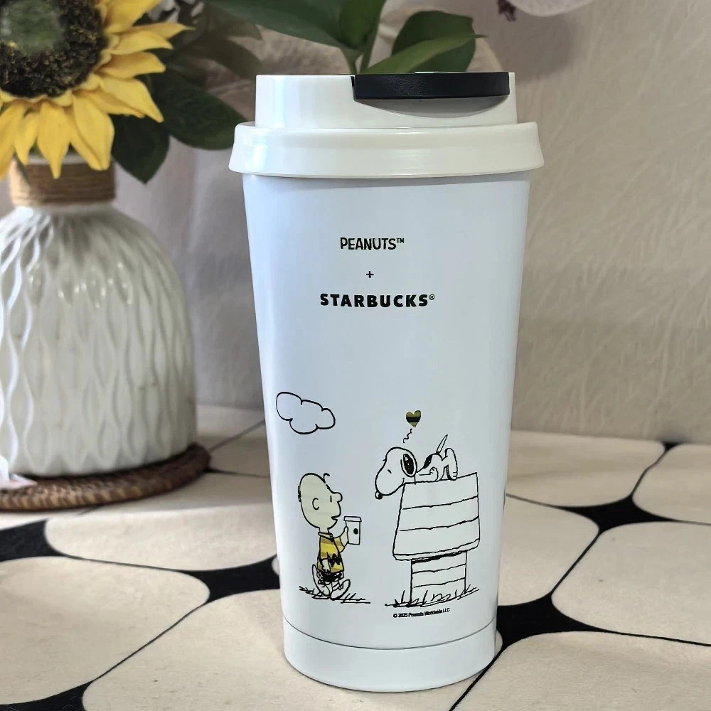 2025 Starbucks  Limited White Cup Stainless Steel Water Cup 473ml/16oz