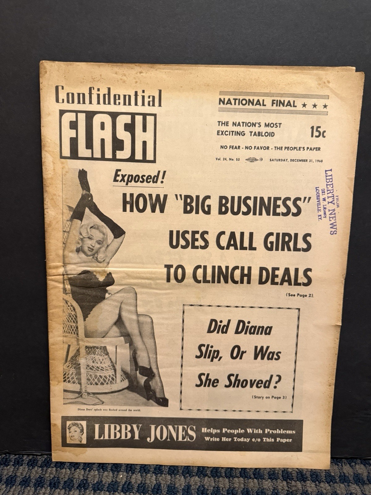 1960 December 31st Confidential Flash NewsPaper, Diana Dors (VRN10G)