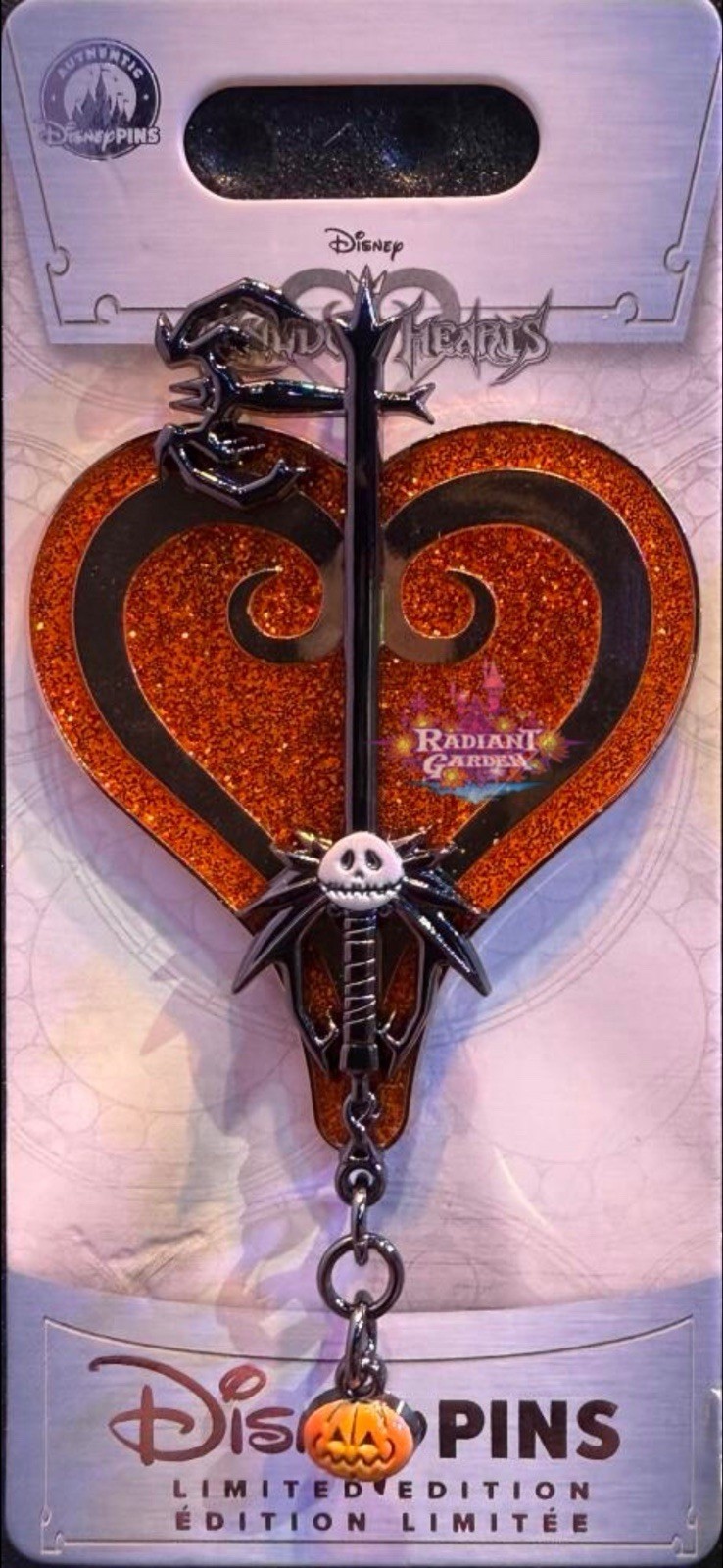 2026 Disney Parks Kingdom Hearts Halloween Town Pumpkinhead Keyblade Pin PRESALE