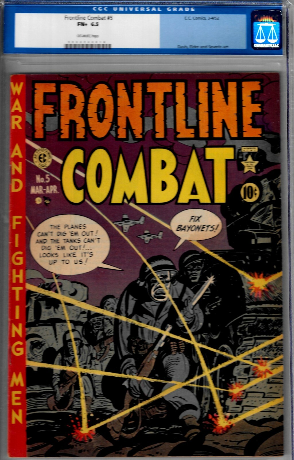 FRONTLINE COMBAT #5-CGC 6.5-FINE+, 1952 EC JACK DAVIS CVR-NICE FRONTLINE COMBAT #5-CGC 6.5-FINE+, 1952 EC JACK DAVIS CVR-NICE