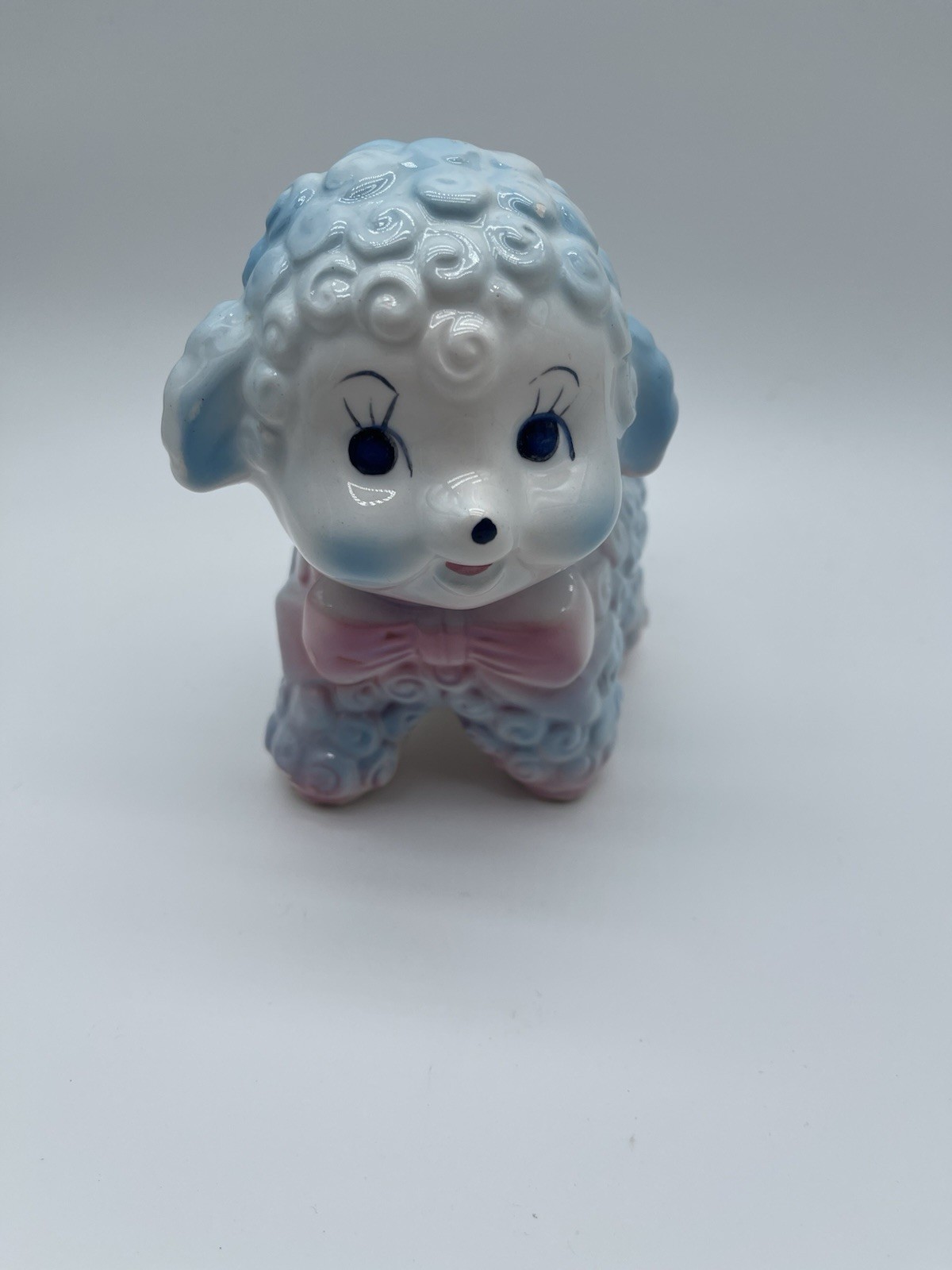 Ardco Lamb with Alphabet Blocks Vintage Planter Baby Nursery Pastel