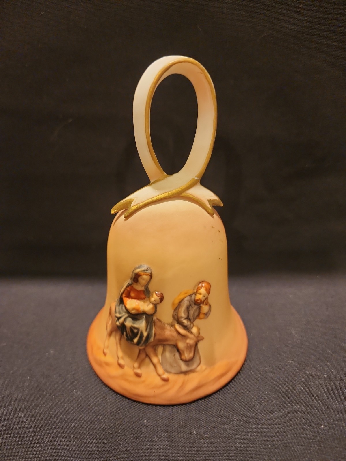 Vtg 1978 RR Roman Ceramic Bell Holy Family Mary Jesus Joseph Nativity Christmas