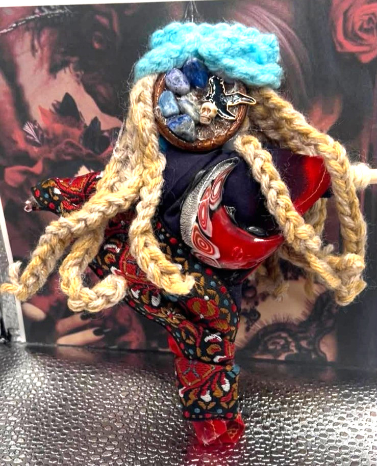 Sale Witch Folk Crow Moon Magic Voodoo Hoodoo Conjure  Protection Doll VT1