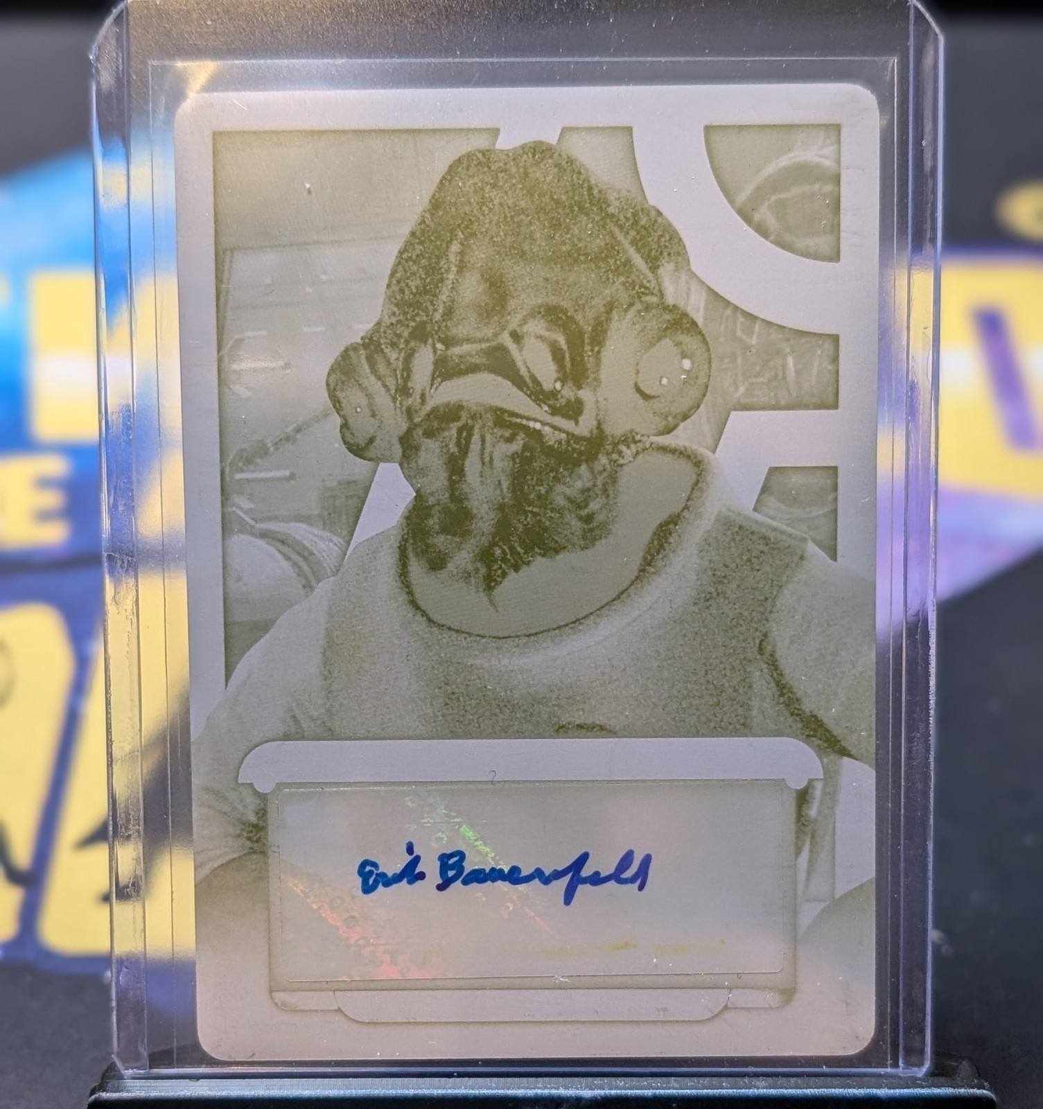 2017StarWars GalacticFiles Erik Bauersfeld Admiral Ackbar auto 1/1 PrintingPlate 2017StarWars GalacticFiles Erik Bauersfeld Admiral Ackbar auto 1/1 PrintingPlate