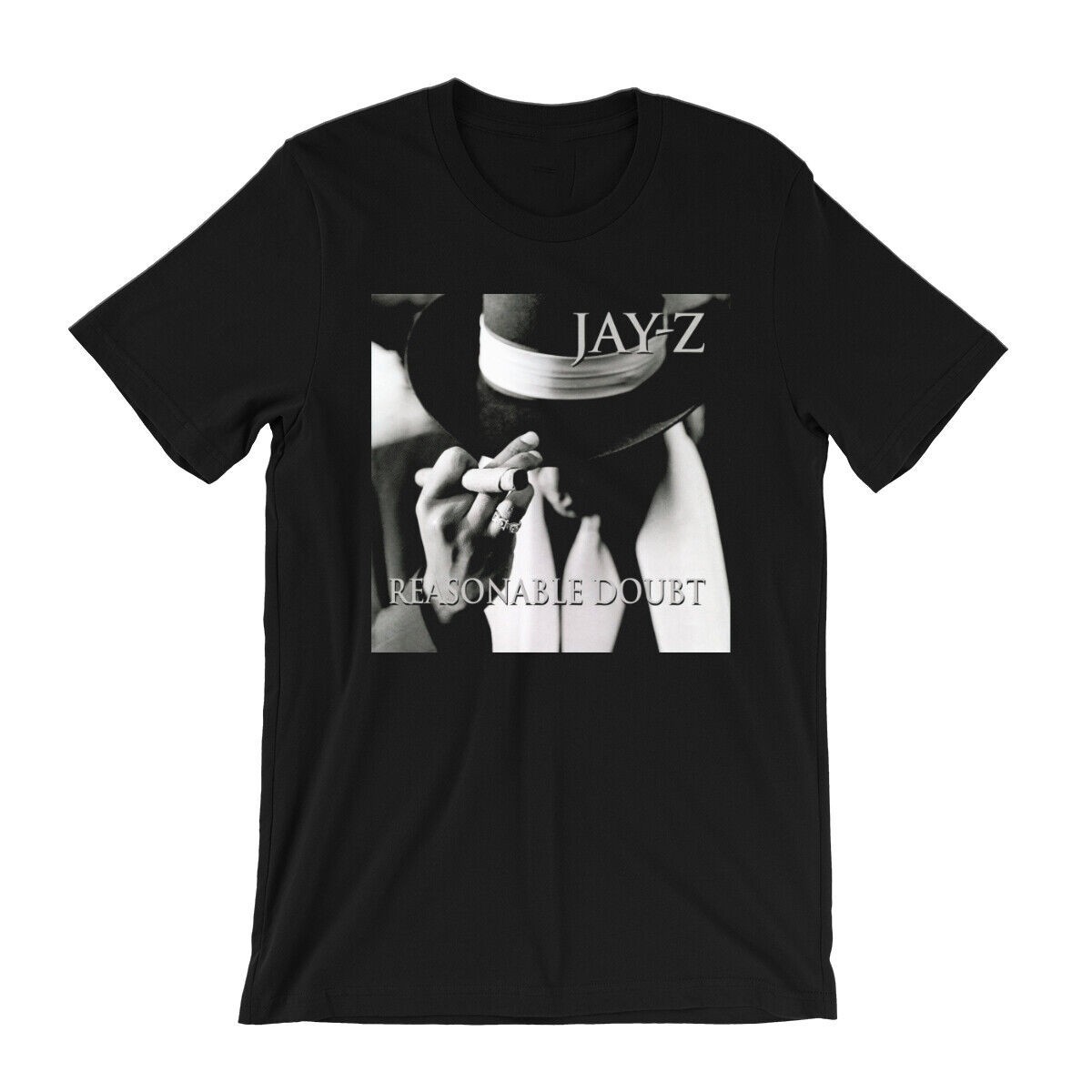 Vtg Jay-Z Reasonable Doubt Album Heavy Cotton Black Full Size Shirt NP214