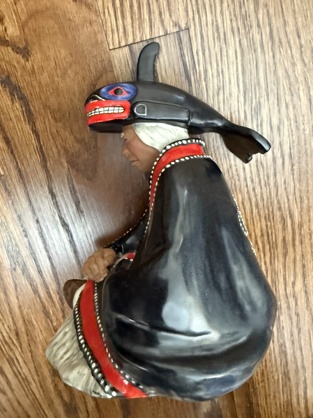 RARE vintage C Alan Johnson signed ceramic Figure 1962 Alaska Storyteller AB9