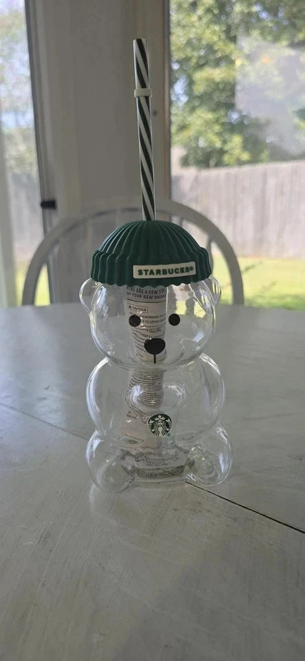 2025 Glass Starbucks Bearista Bear Cold Plastic Cup Holiday Limited Edition
