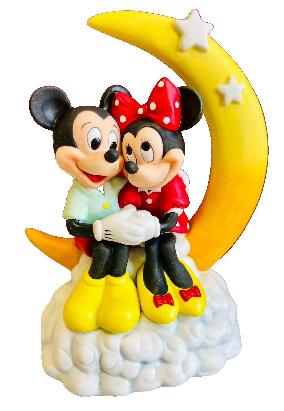 Disney Mickey and Minnie Moon Musical Figurine Plays “When You Wish Upon a Star”