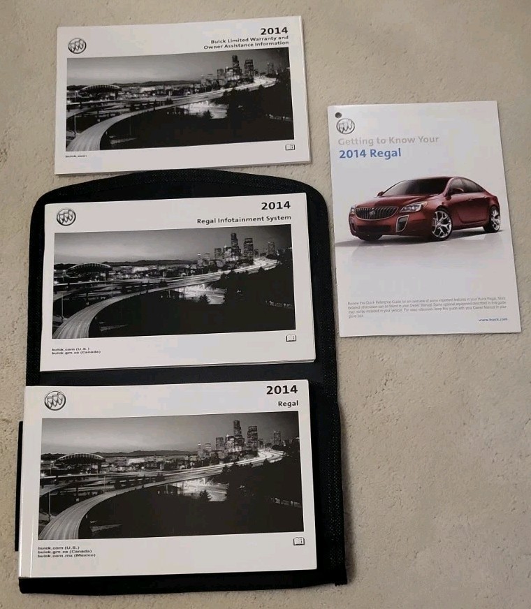 2014 Buick Regal Owner's Manual W/ Case Pre-Owned .                