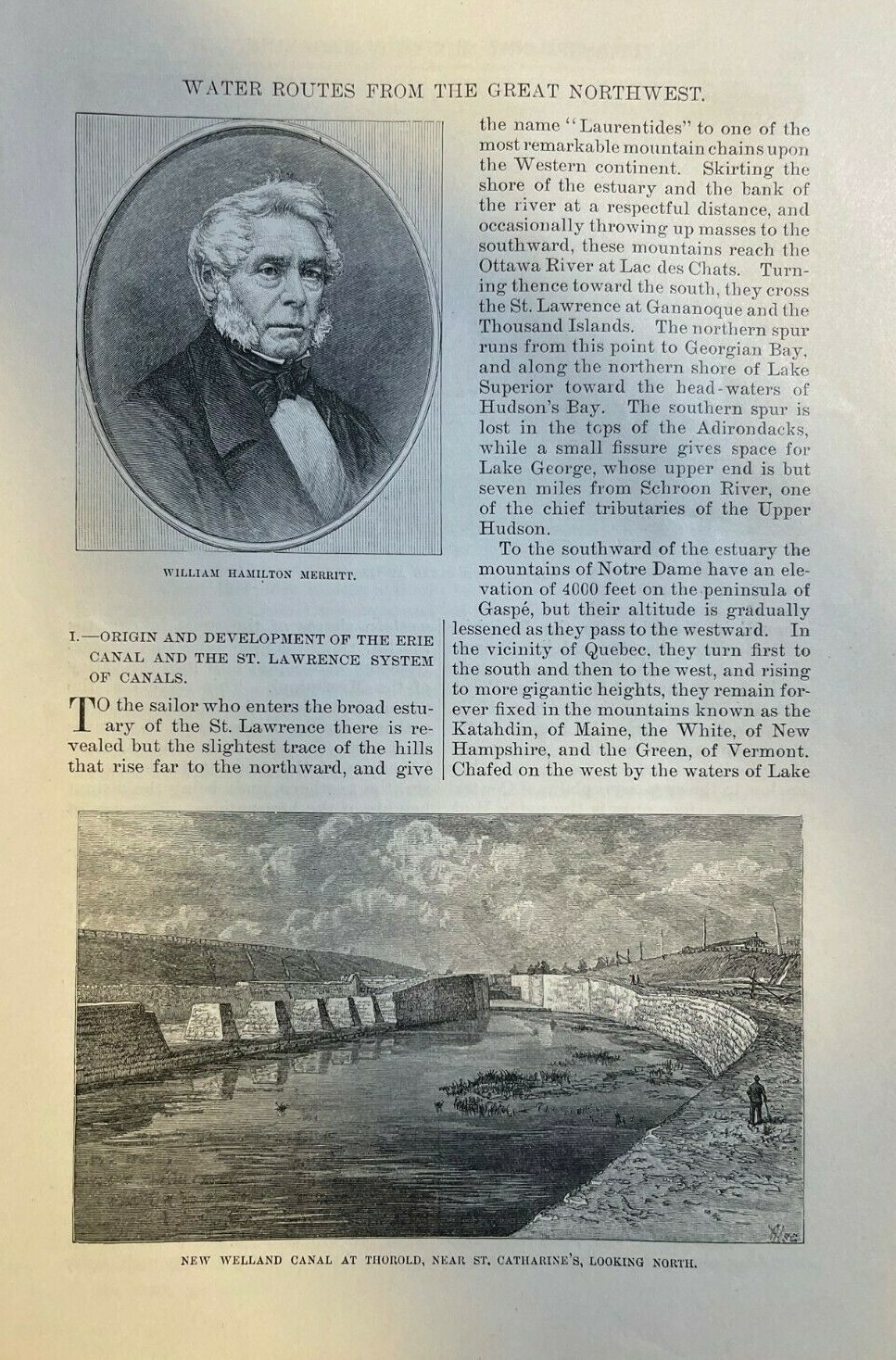 1881 Erie Canal St Lawrence Canal System Welland Canal 